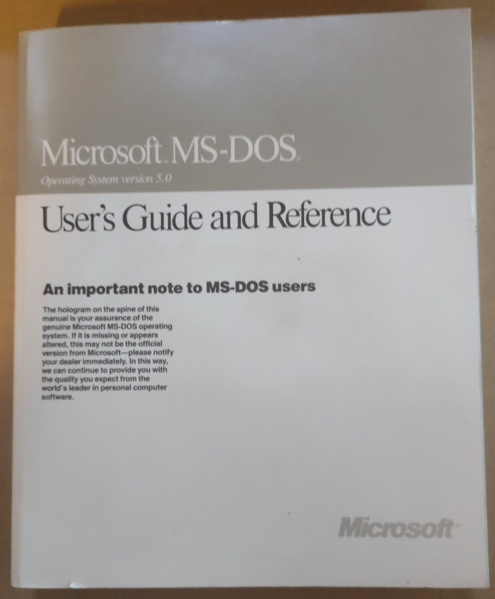 Microsoft MS-DOS 5.0 Upgrade Includes 5.25″ Disks