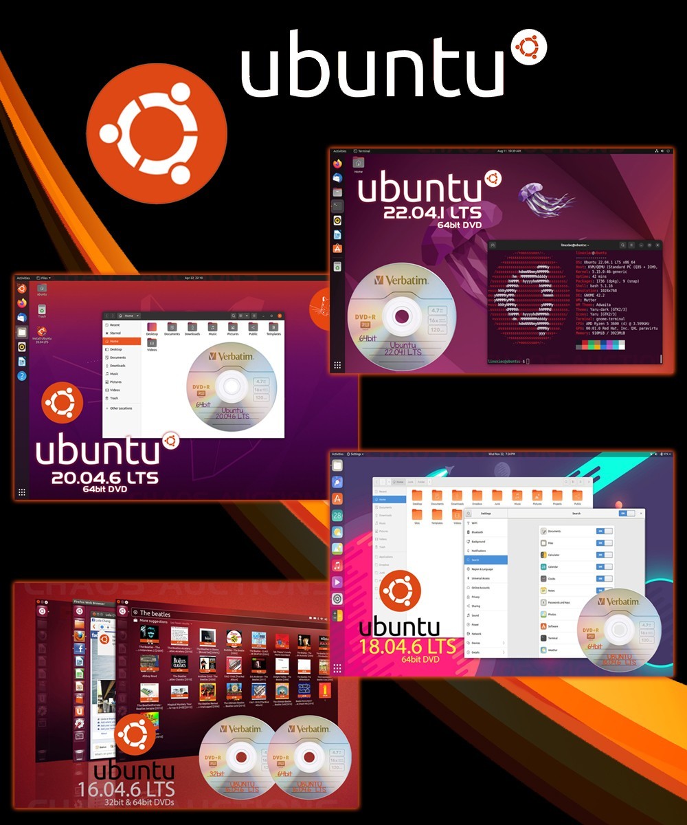 UBUNTU LINUX INSTALL & LIVE DVD Editions