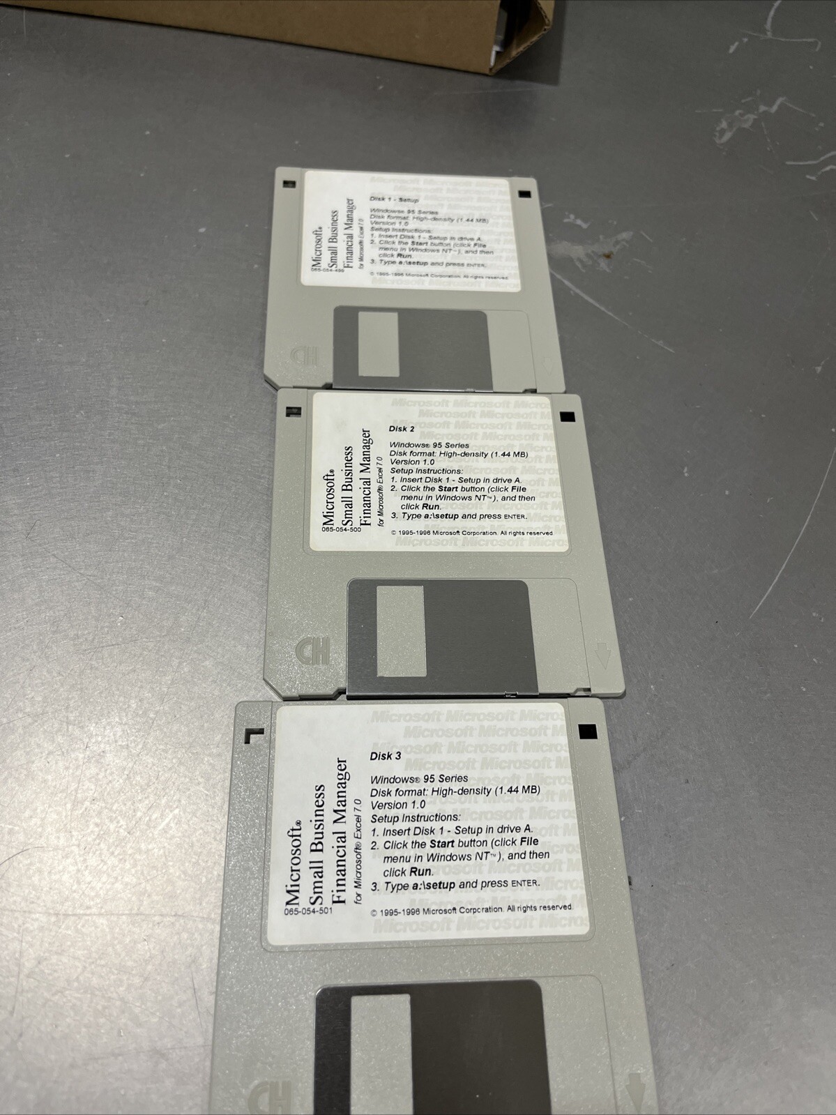 Microsoft Small Business Financial Manager Designed For Windows 95 3.5 Floppy Di