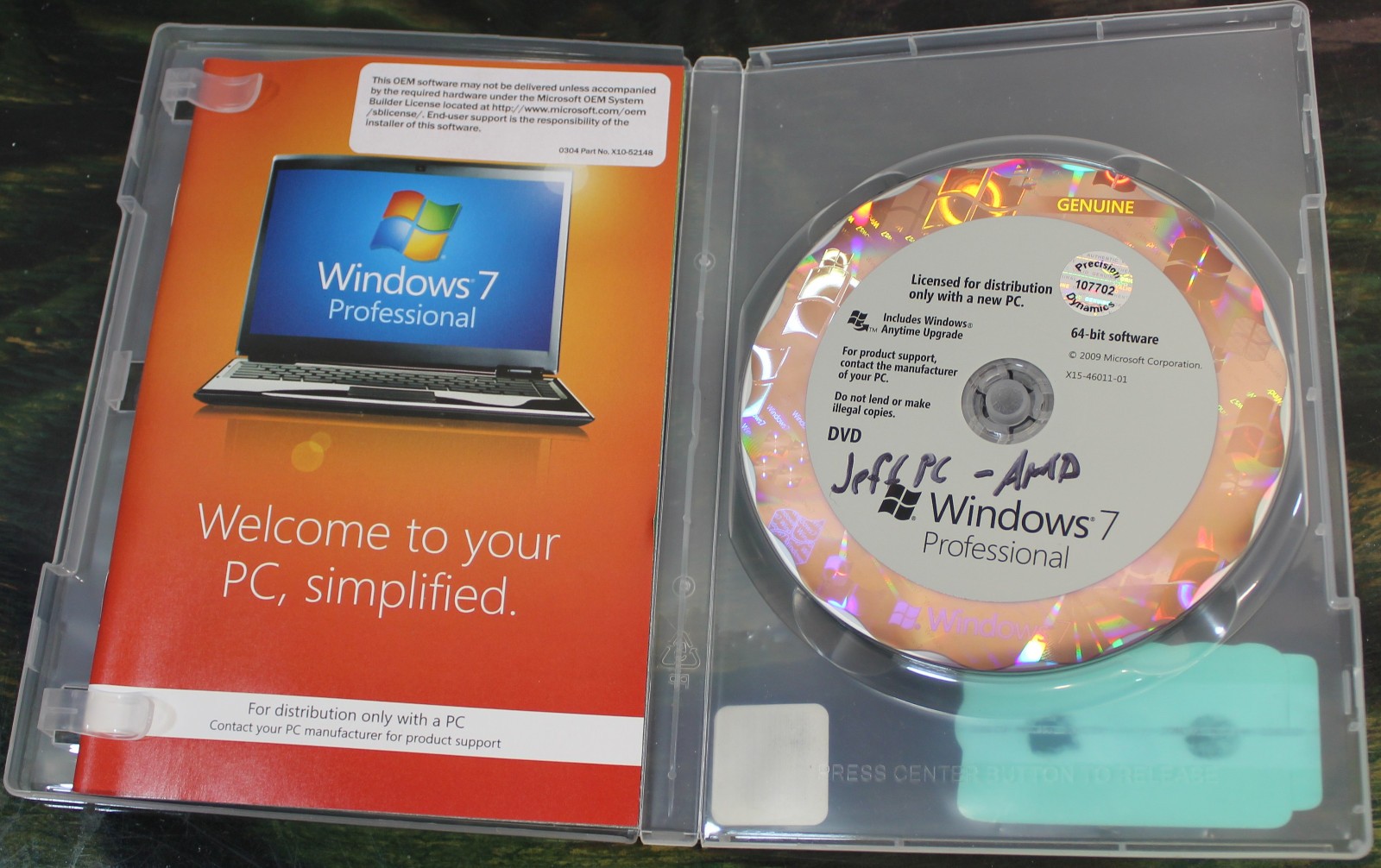 Microsoft Windows 7 Professional 64bit
