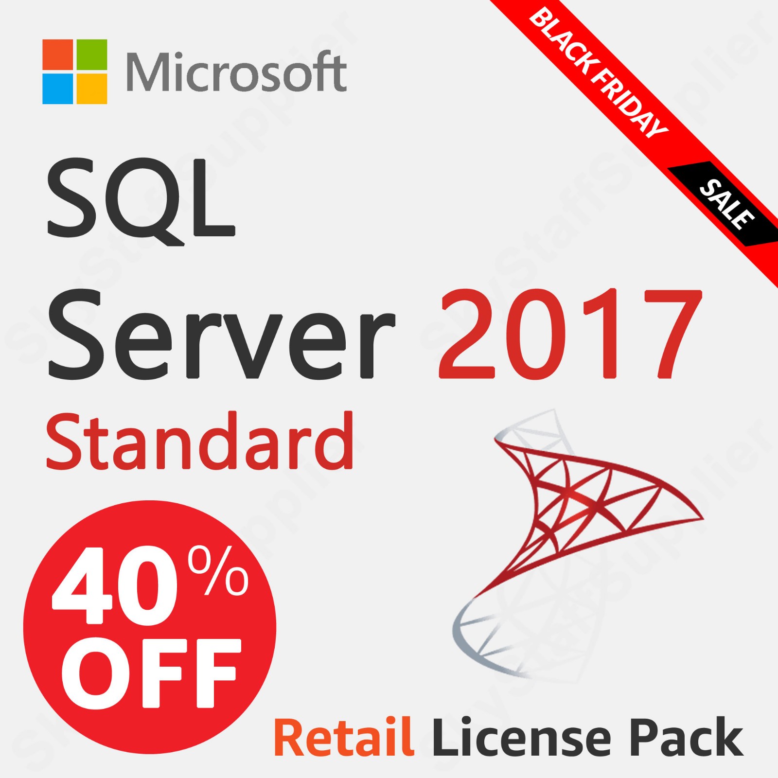 SQL Server 2017 STANDARD 24 Cores License Key PACK + 25 Access CALs BRAND NEW