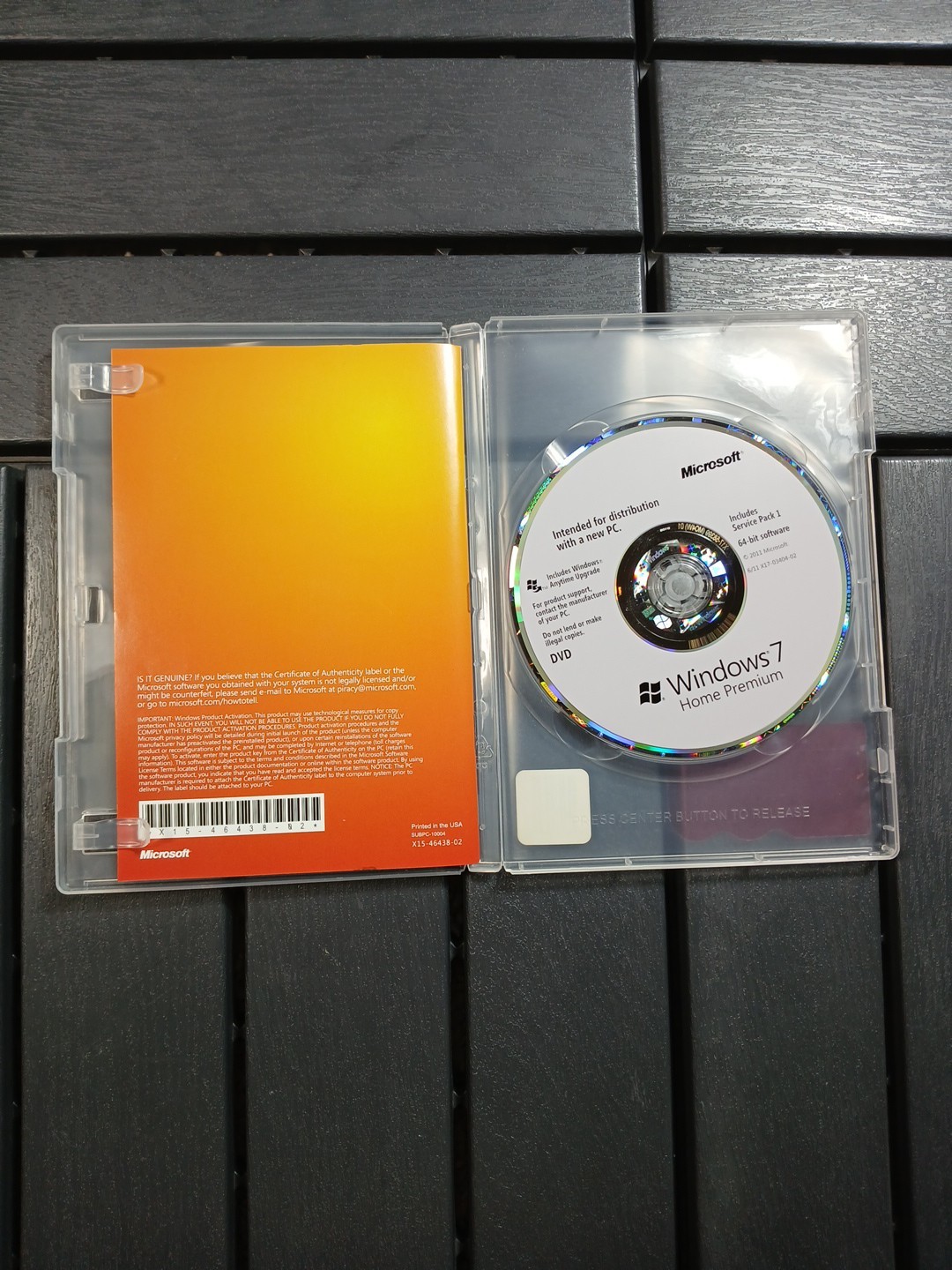 Microsoft Windows 7 Professional SP1 64Bit Full Version DVD NO PRODUCT KEY! VG1