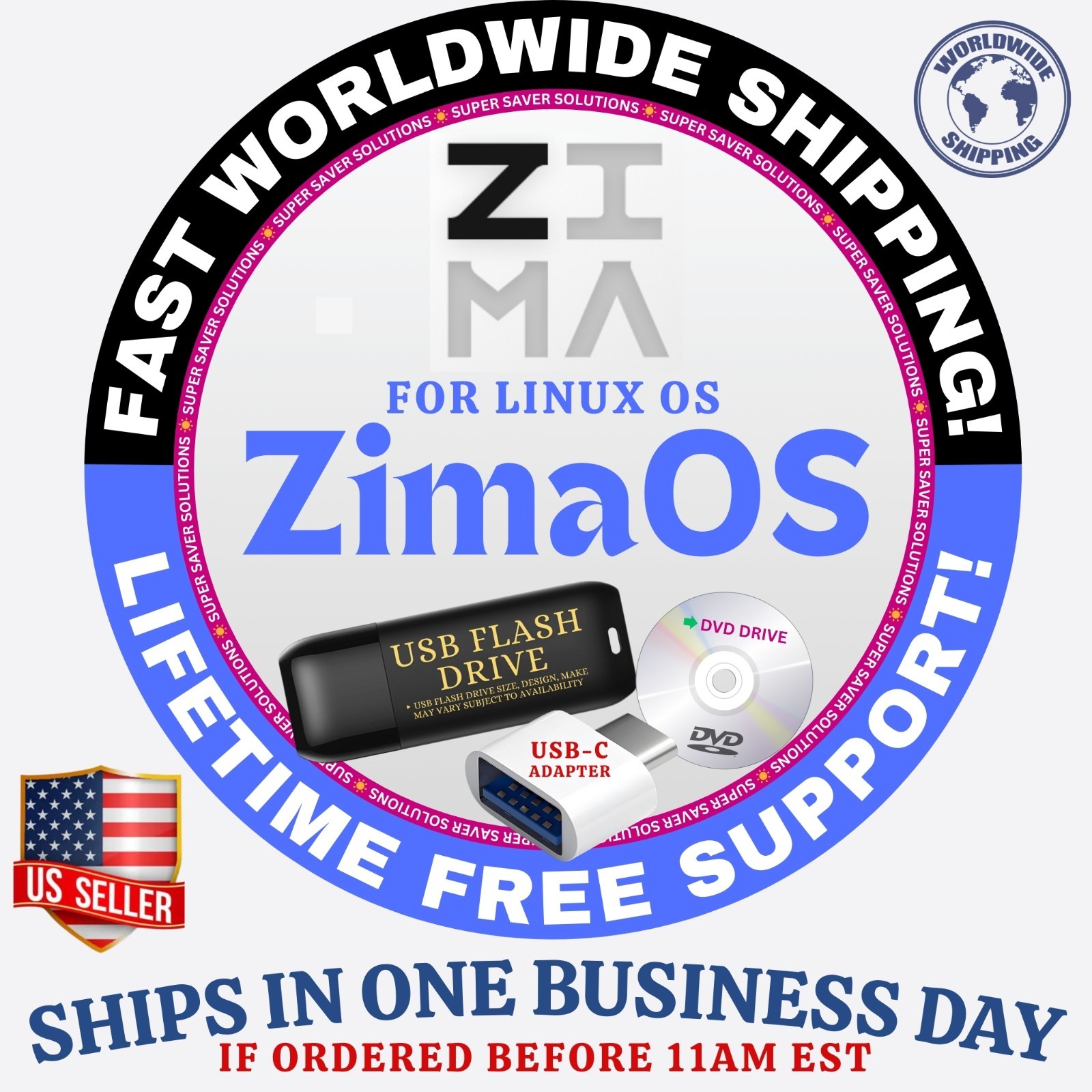 ZIMAOS LINUX OS | NEWEST BUILDS ISO | DVD, USB + COMBOS | FAST SHIPPING