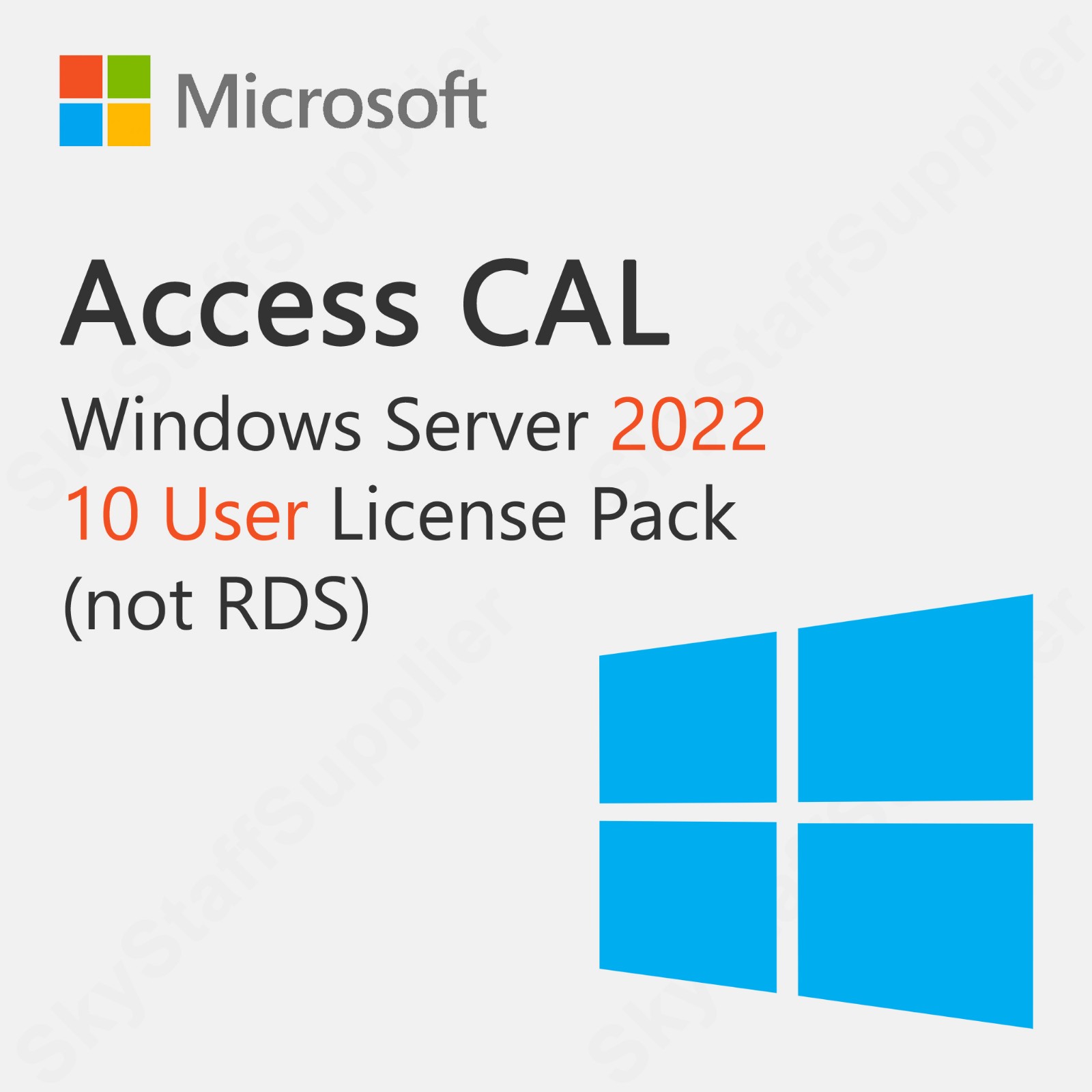 10 Device ACCESS CALs (not RDS) for Microsoft Windows Server 2022 Retail PACK