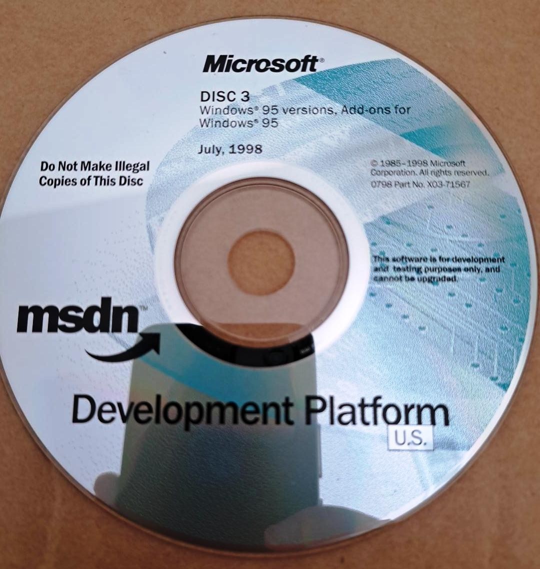 Microsoft Windows 95 Full Version Install CD w/ License & Add-ons for Windows 95