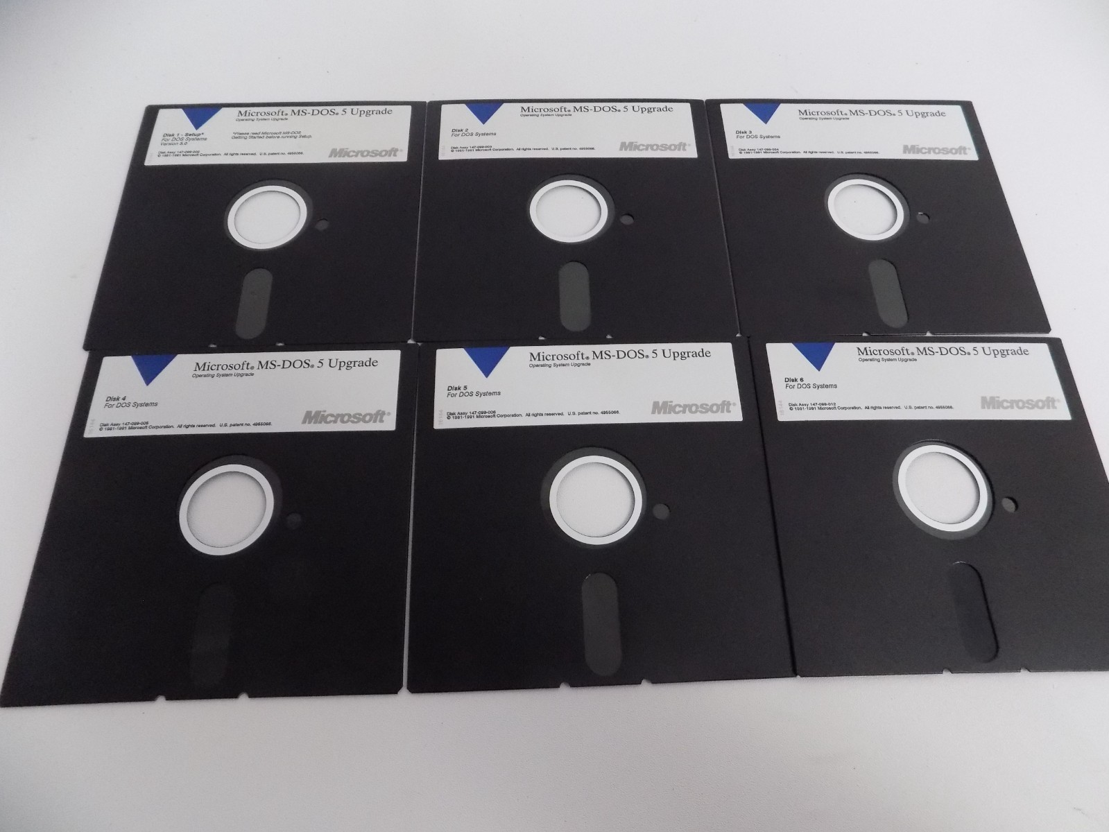 Microsoft MS-DOS Operating System Version 5 UPGRADE 5.25″ Floppy Disk Install