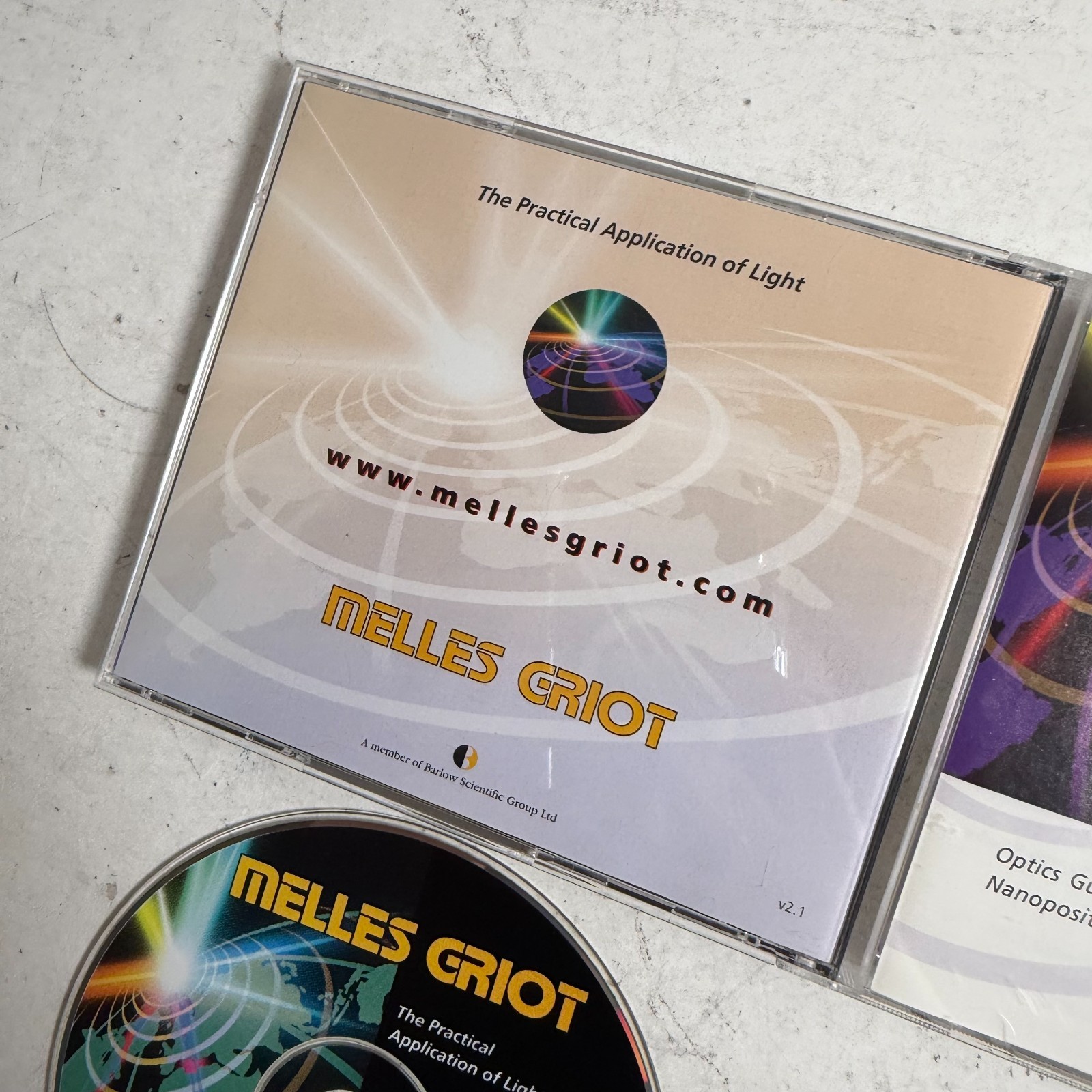Melles Griot The Practical Application of Light (CD, 1999) Software For Windows