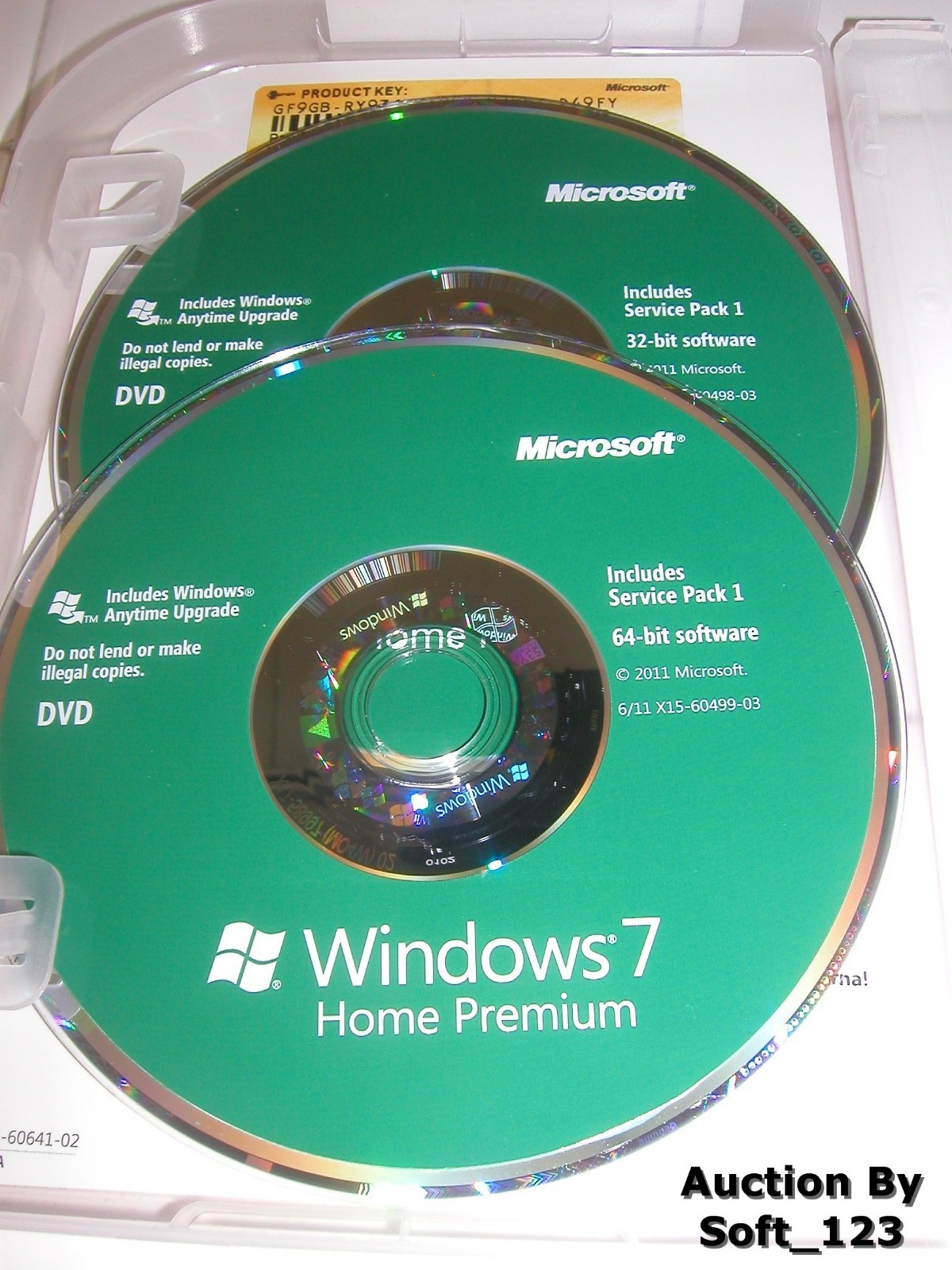 Microsoft Windows 7 Home Premium Full w/SP1 32 Bit & 64 Bit DVD MS WIN =RETAIL=