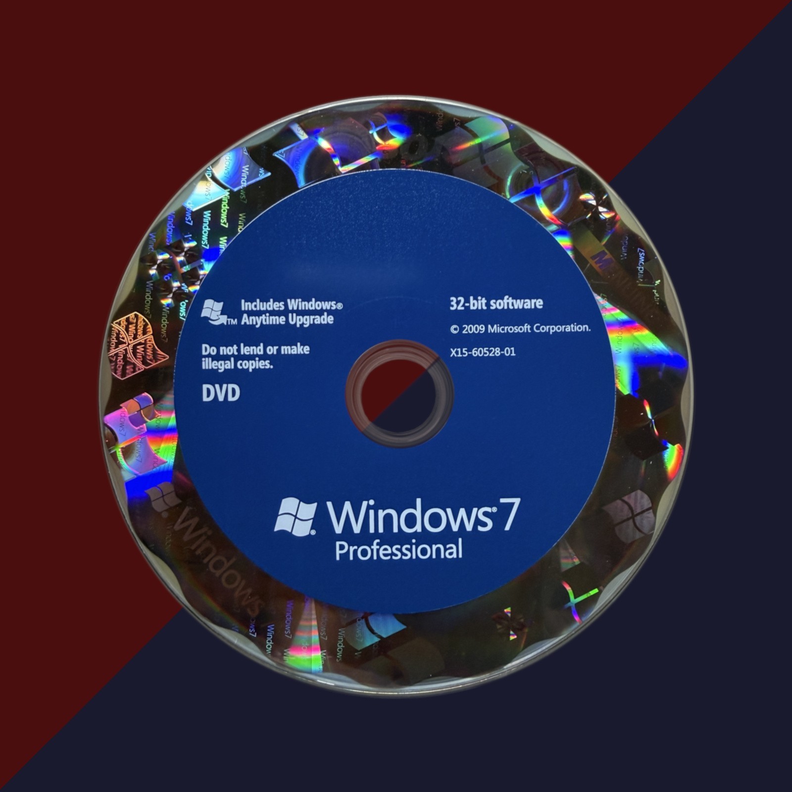 Windows 7 Professional Retail Box 32 64-Bit DVD Both Discs Microsoft Full Set