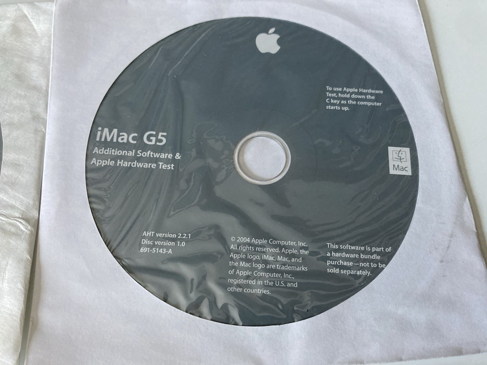 Mac OS X 10.3.6 Install DVDs + Apple Hardware Test DVD for iMac G5 (2004)