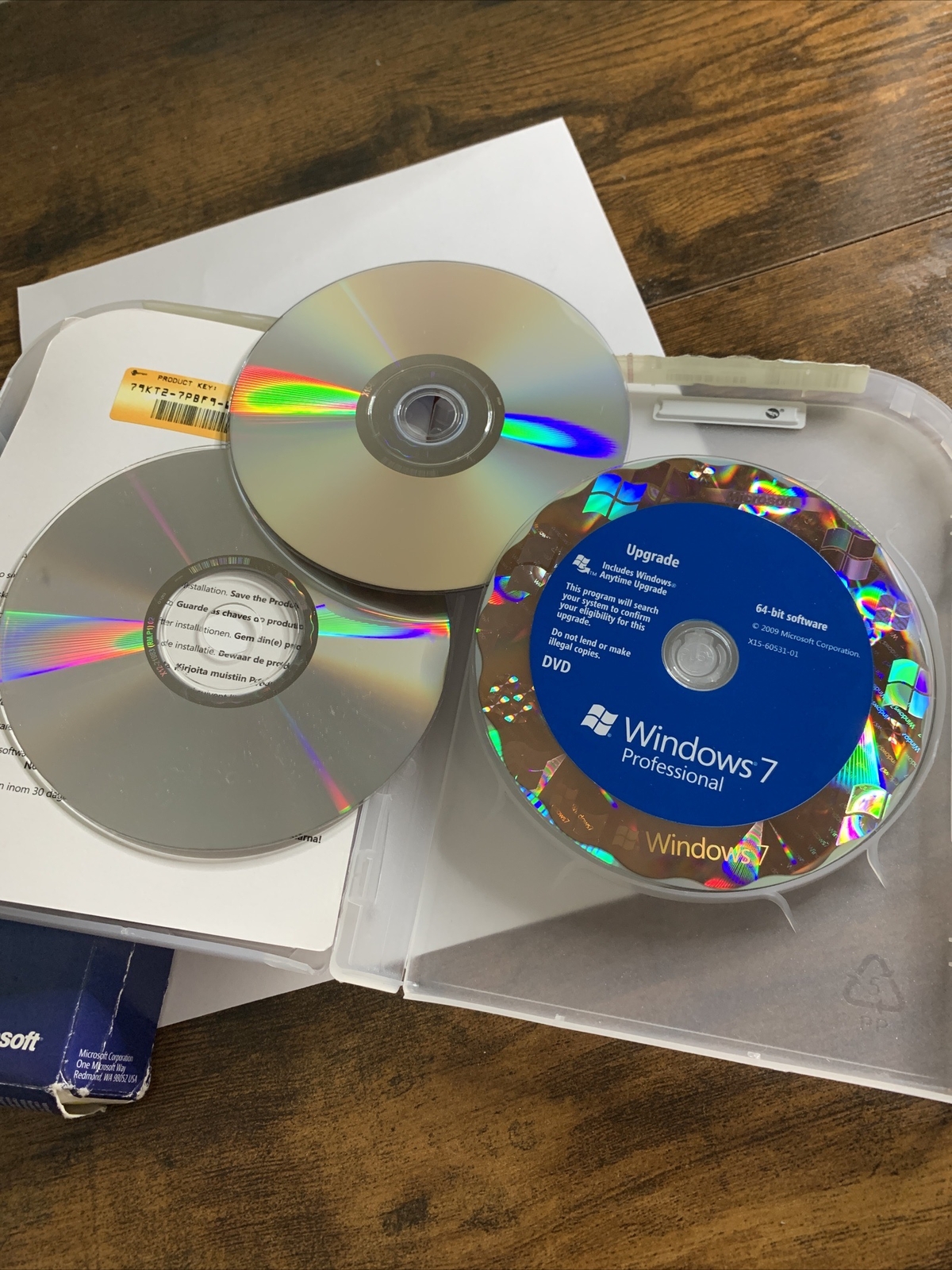 Microsoft Windows 7 Professional Upgrade 32 & 64 Bit DVDs RETAIL BOX