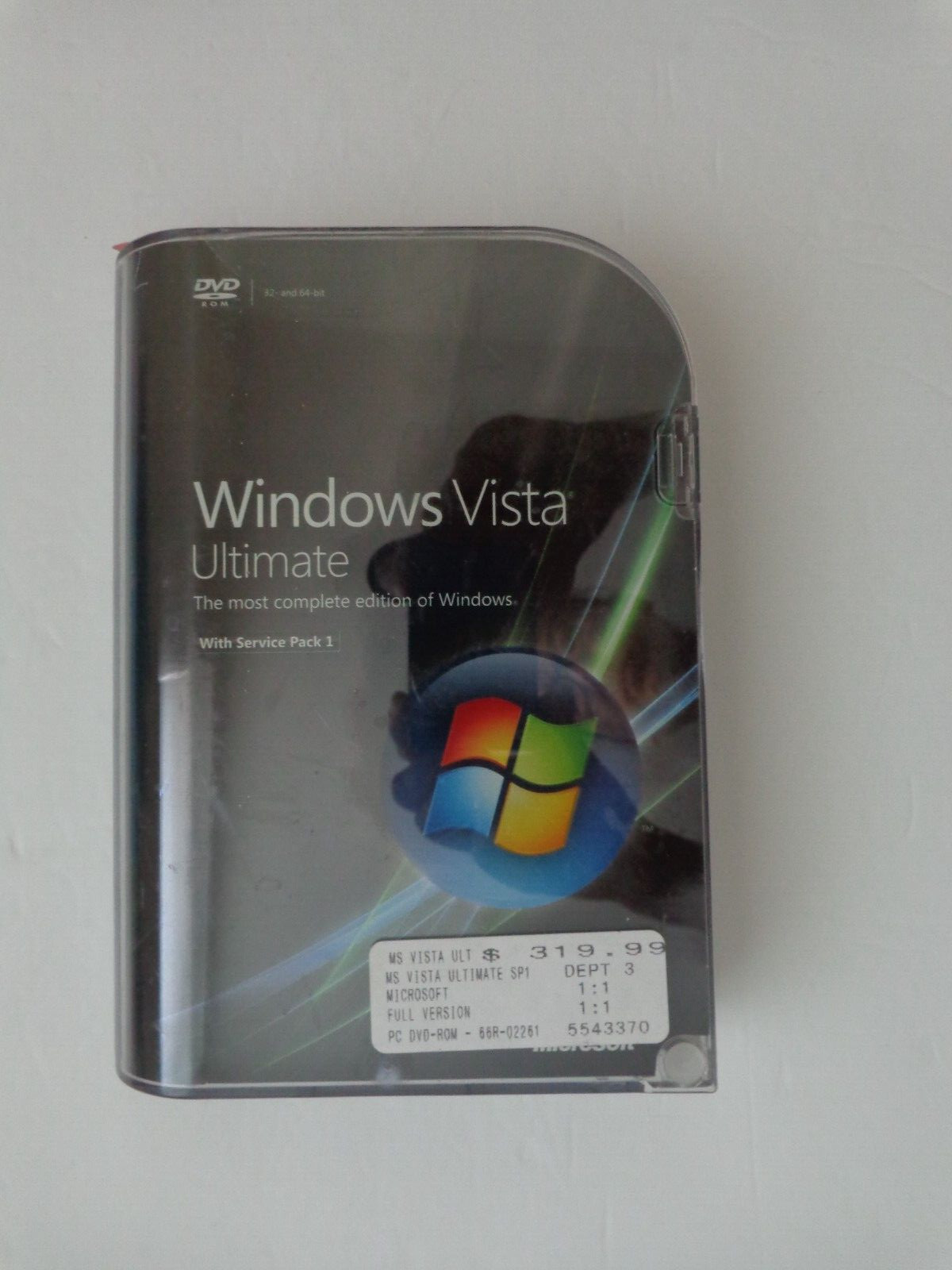 Microsoft Windows Vista Ultimate w/SP1,SKU 66R-02261,Sealed Retail Package,Full