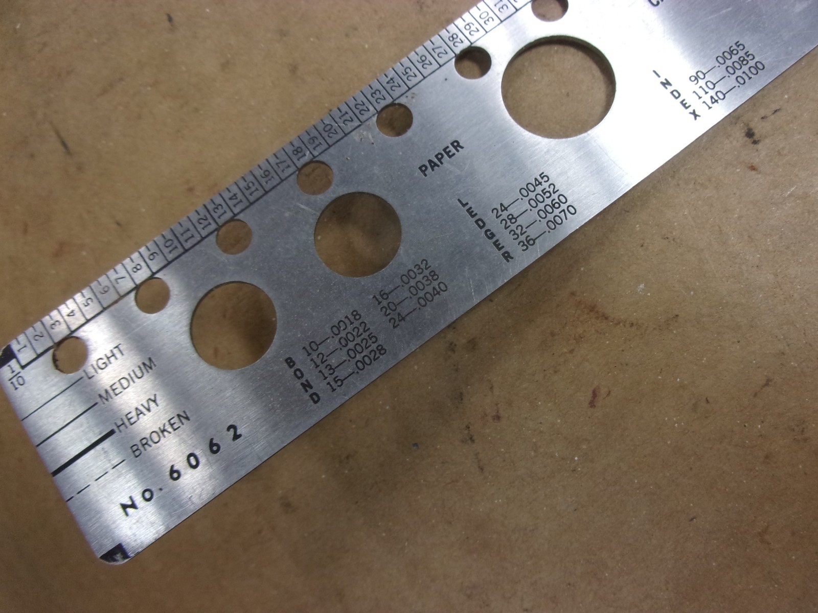Vtg COMPUSOFT No. 6064 18″ Ruler Template Paper Caliper Geometric Architect USA