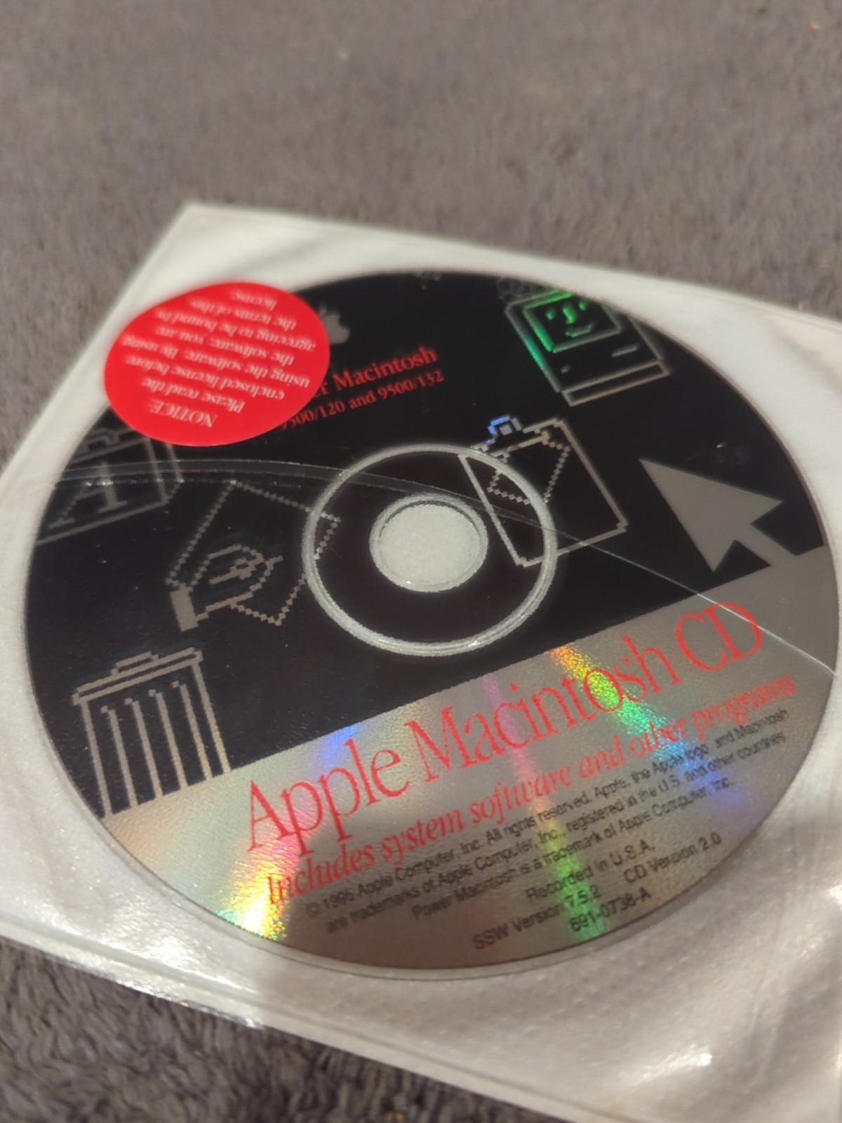 Apple Power Macintosh 9500/120, and 9500/132 Install/Restoration CD