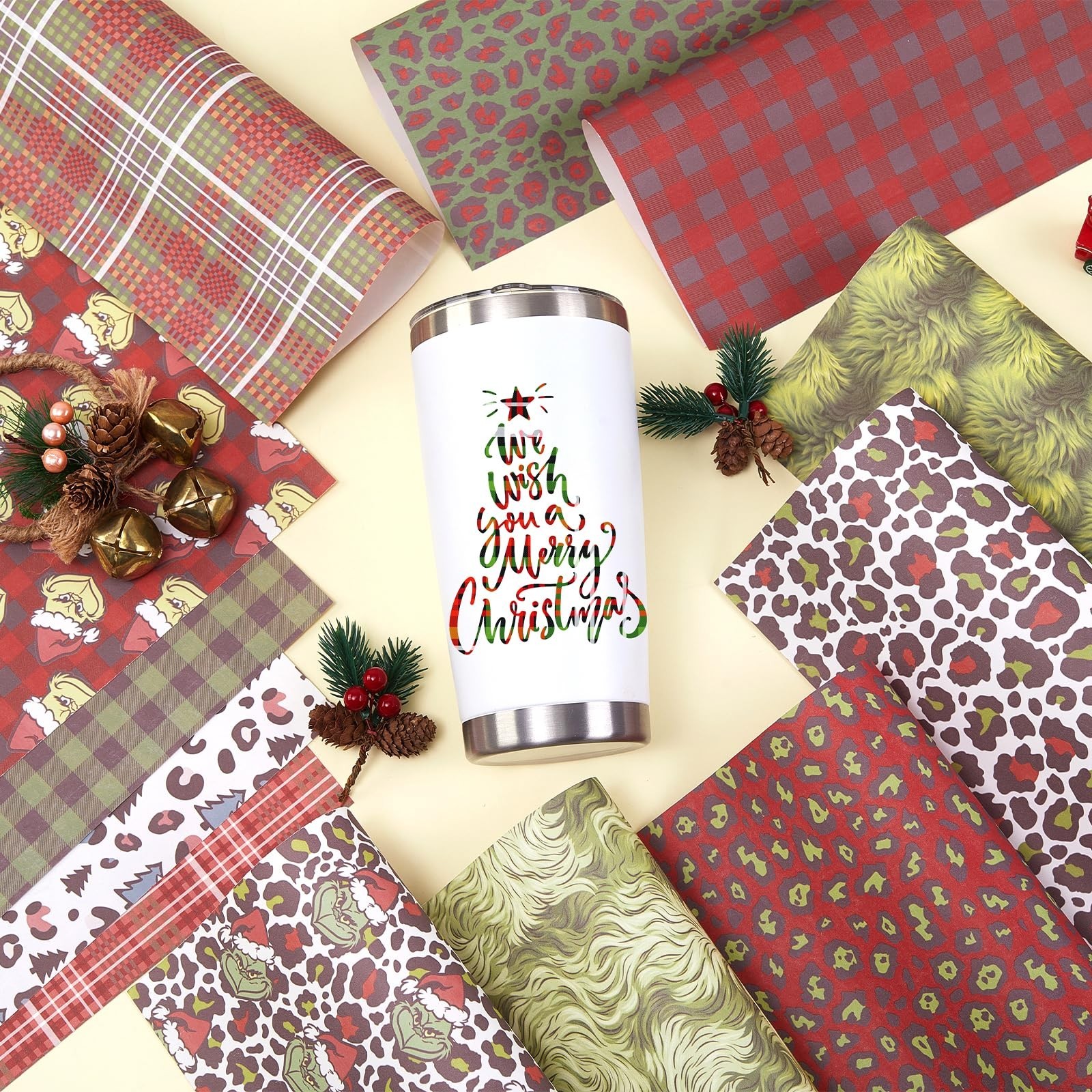 HTVSTD Christmas Sublimation Ink Transfer Sheets 12 Sheets 12” x 10”Leopard…