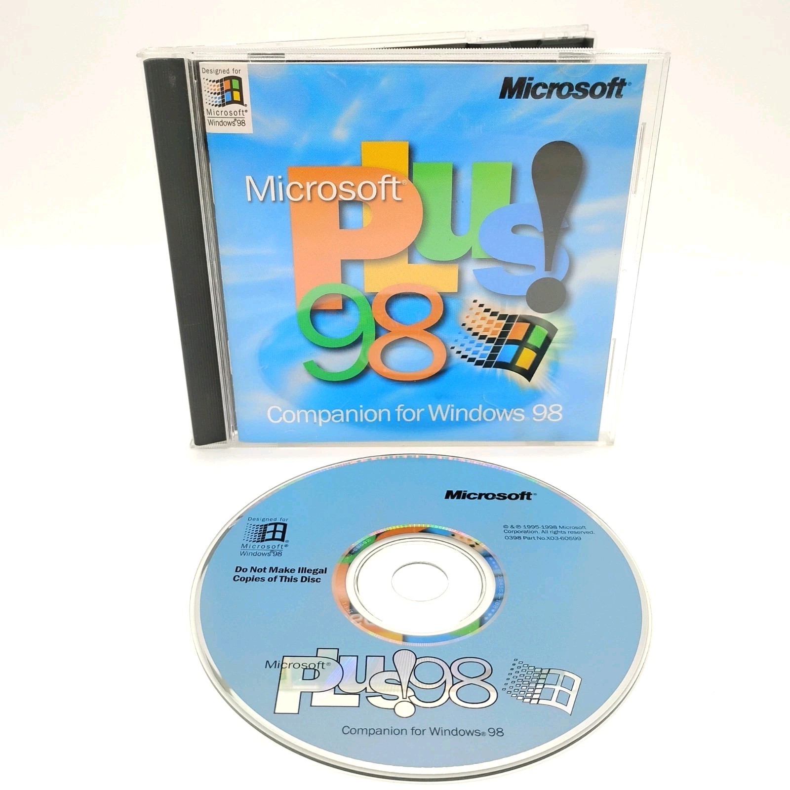 Microsoft Plus! 98 – Companion For Windows 98 (PC) w/ Key, VGC Disc Fast Ship