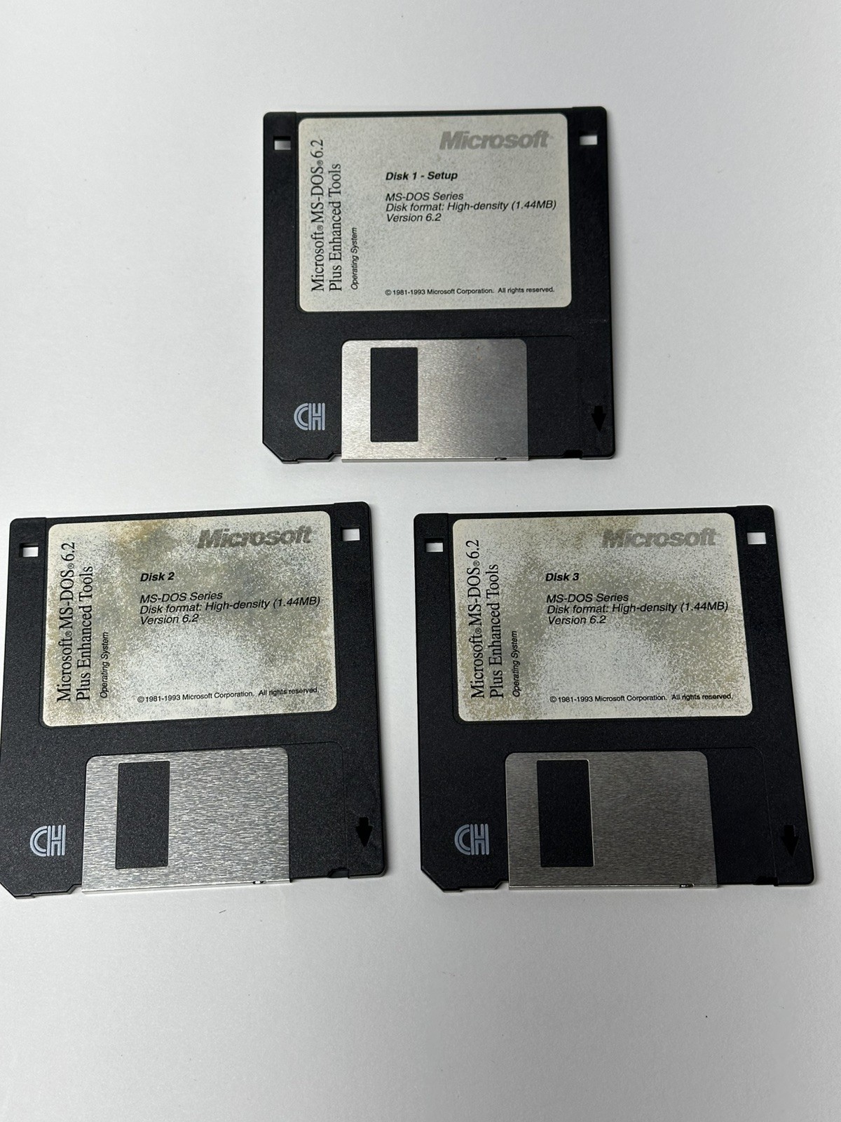 MS-DOS 6.2 Plus Enhanced Tools OS on 3.5″ Disks