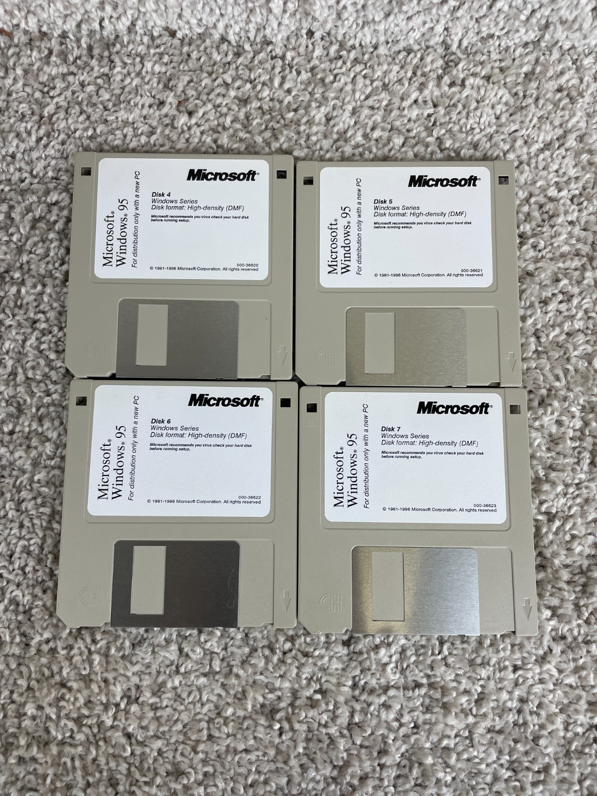 Lot of 12 Vintage Microsoft Windows 3.1 3.5 Inch Floppy Disks