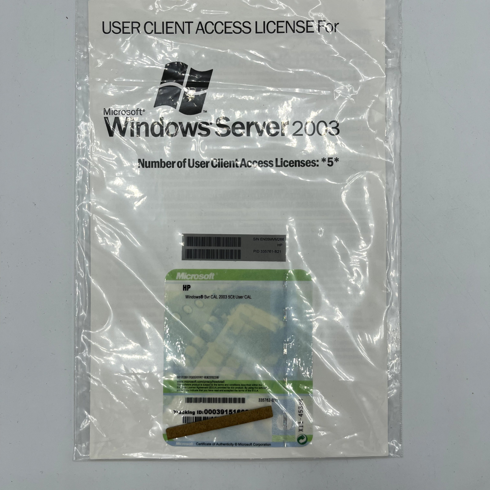 MS Windows Server 2003 OEM 5 User CALS STANDARD ENT DATACENTER