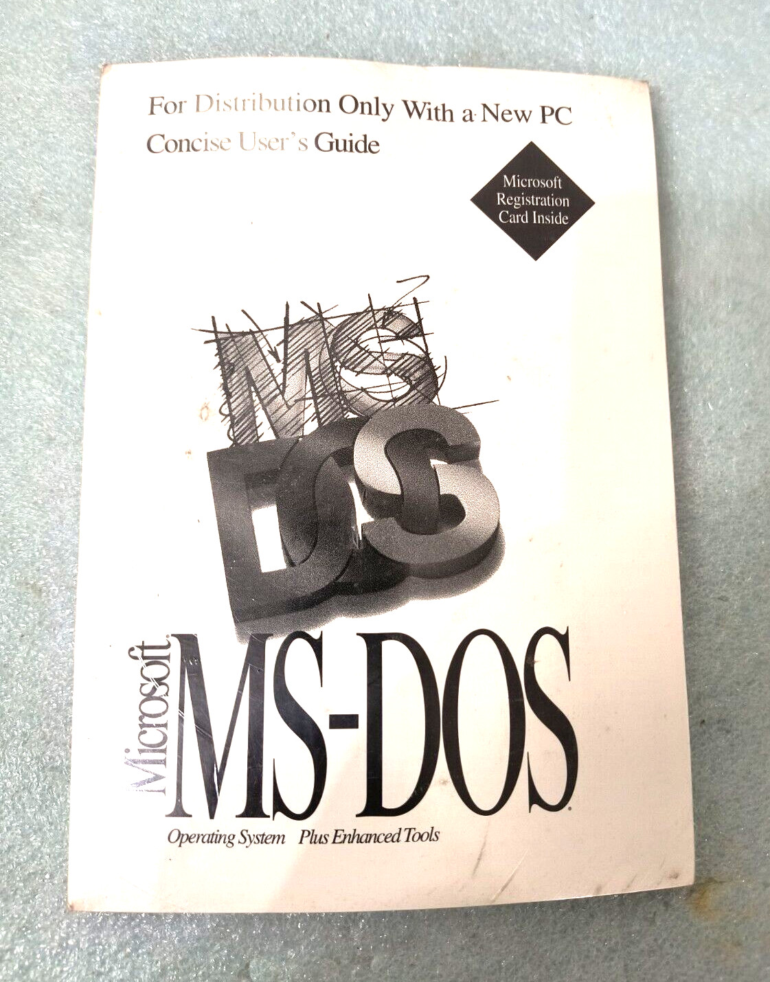RARE VINTAGE NEW SEALED MICROSOFT MS-DOS OS BOOK AND COA – NO DISCS RM4-B11