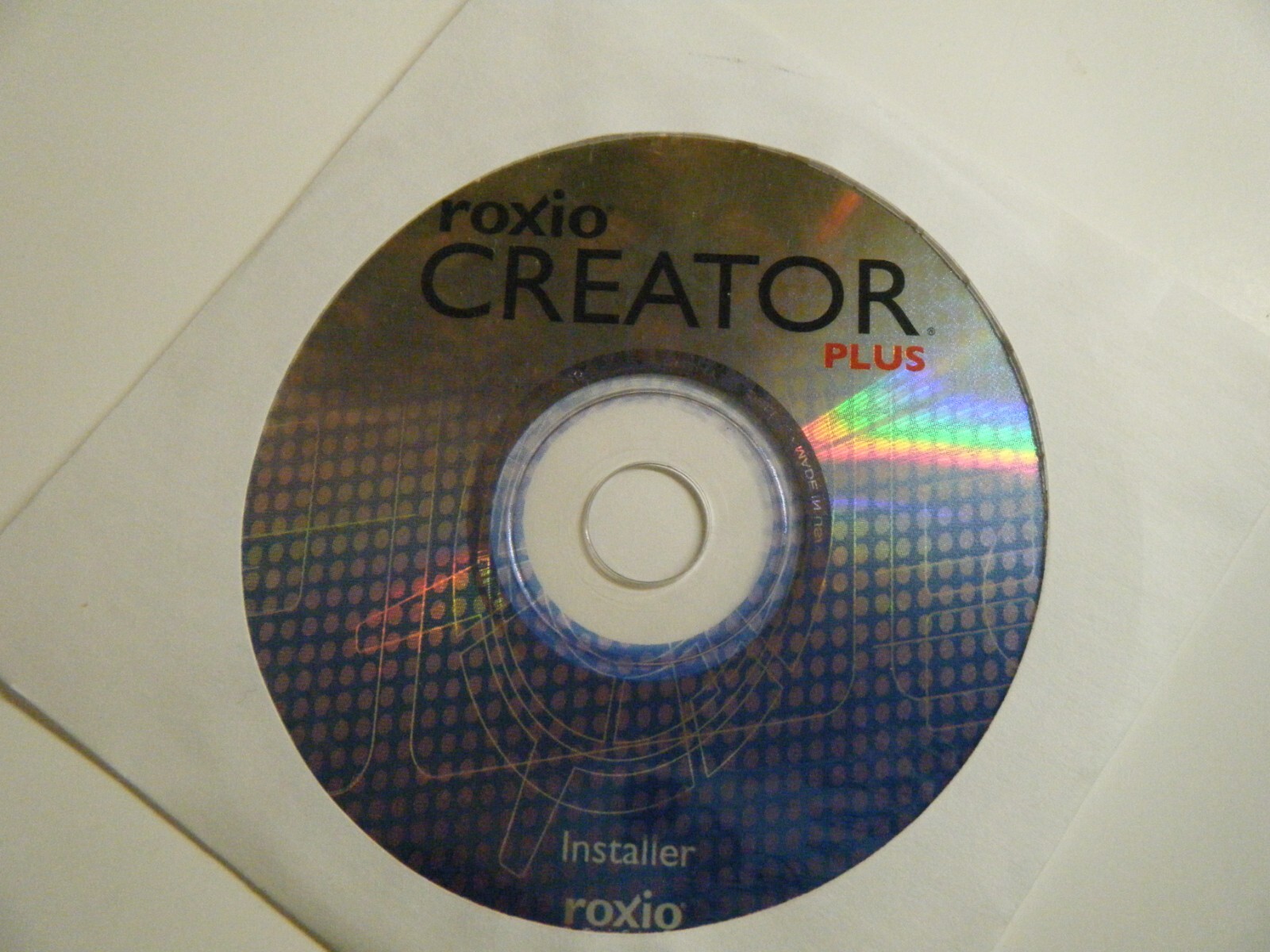 New Roxio Creator Plus CD. Software for video editing on older systems