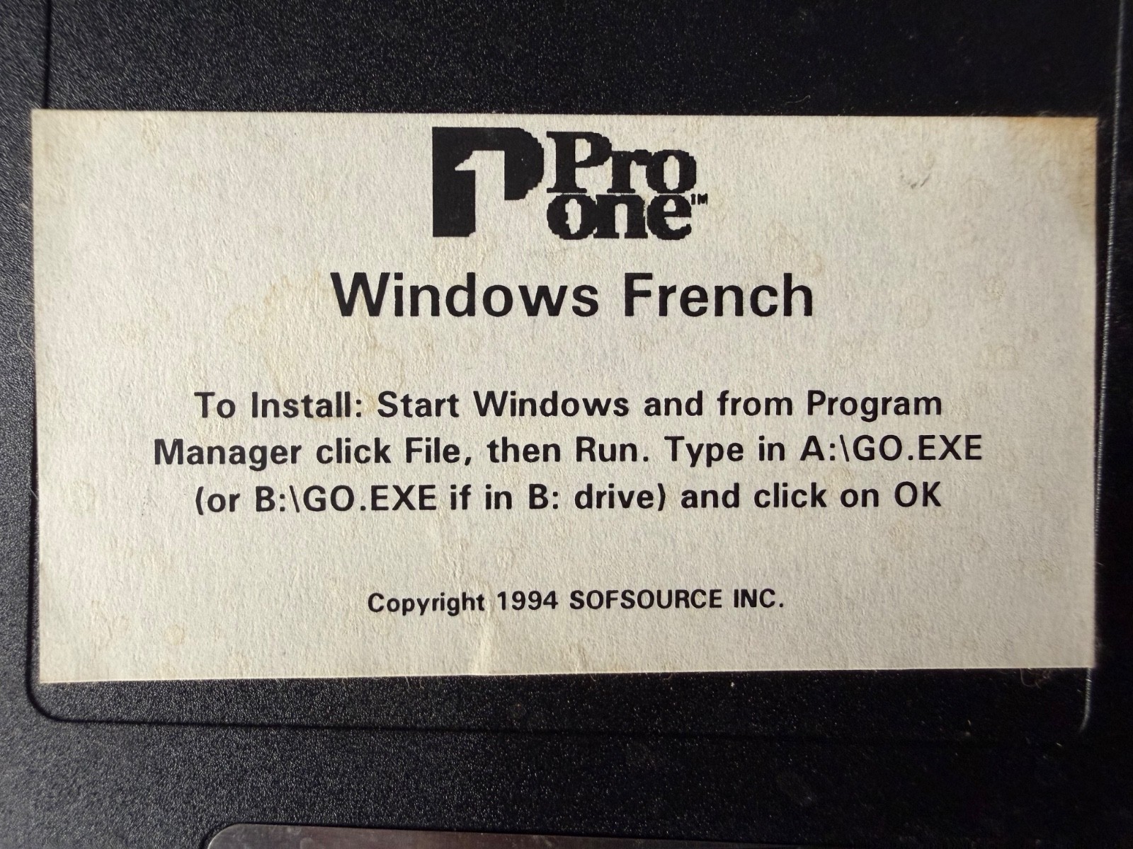 Pro one Easy To Learn Computing / Windows French 2 Disk 3.5″ Set For Windows
