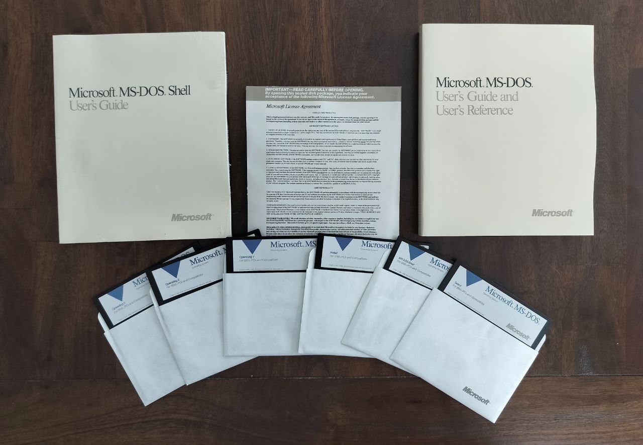 Microsoft MS-DOS 4.01 Complete Retail Box 5.25″ Floppy Disks *NEW & SEALED*