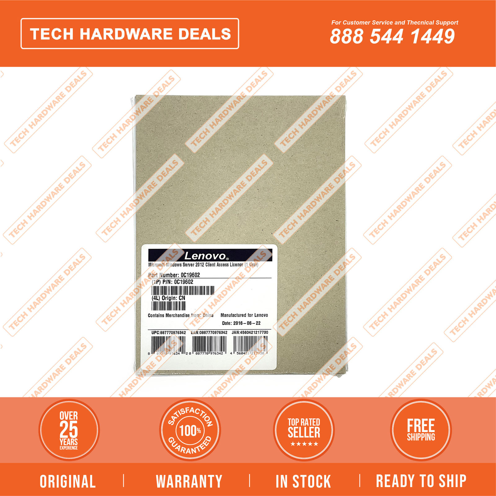 0C19602 RETAIL BOX Lenovo Microsoft Windows Server 2012 – CAL