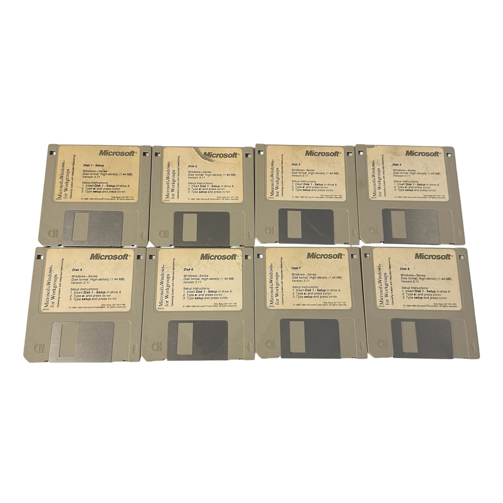 Microsoft Windows 3.11 for Workgroups Operating System Software 3.5″ Floppy Disk