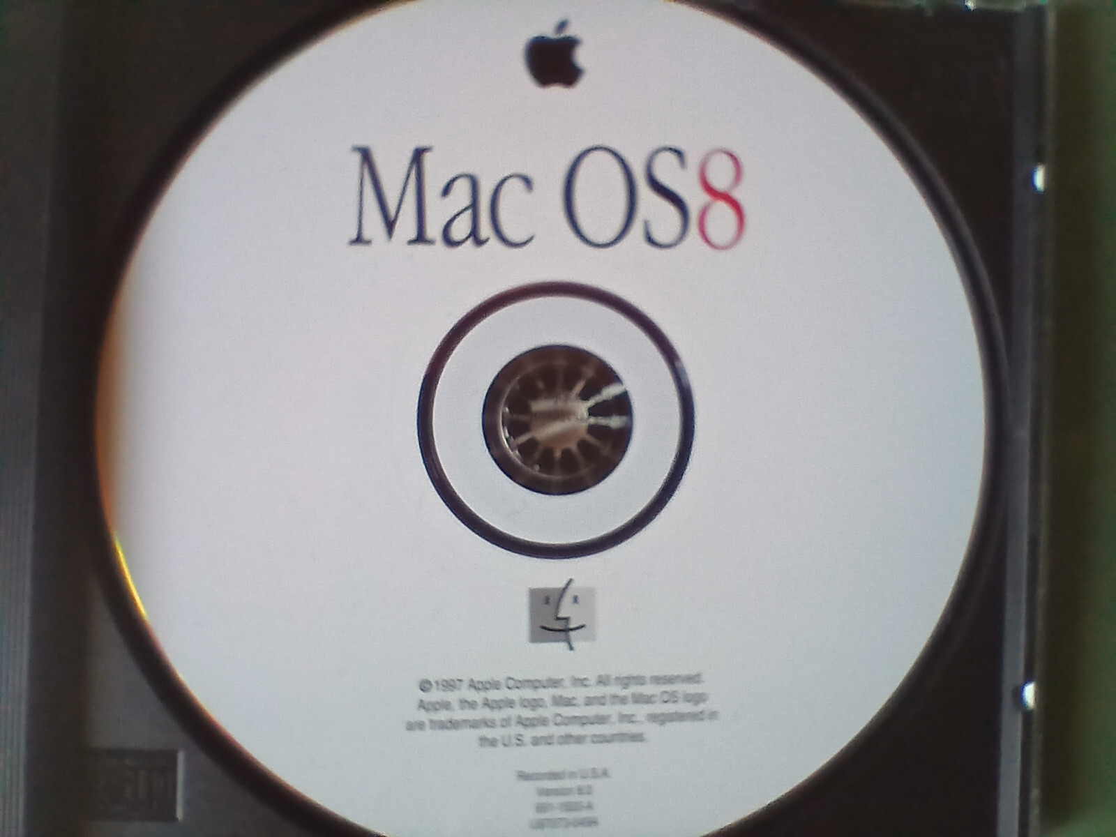 Apple Mac OS 8 OS8 CD Disc (Macintosh, 1997) Version 8.0 691-1600-A
