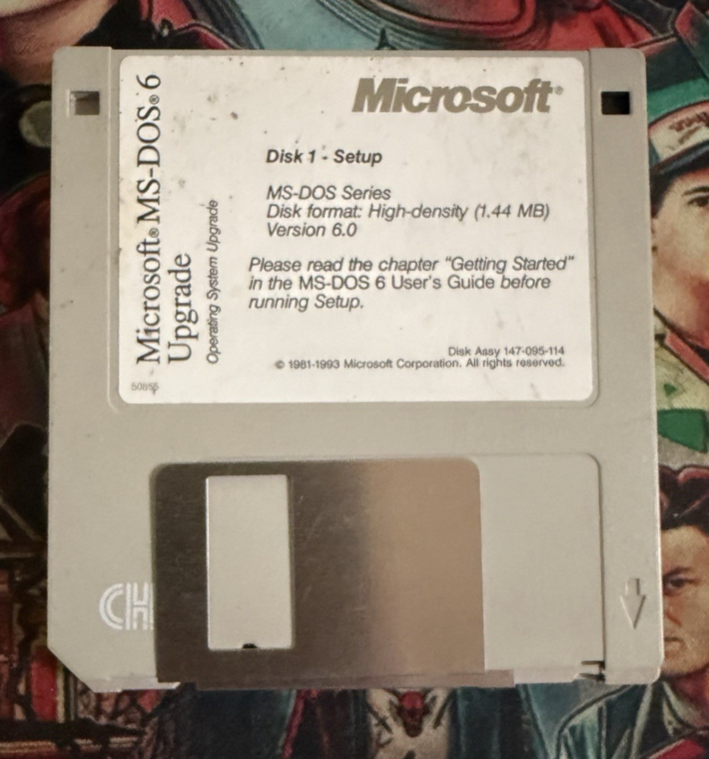 Vintage Microsoft MS-DOS 6.22 Upgrade 3.5″ Floppy Disk Set Complete 1.44MB