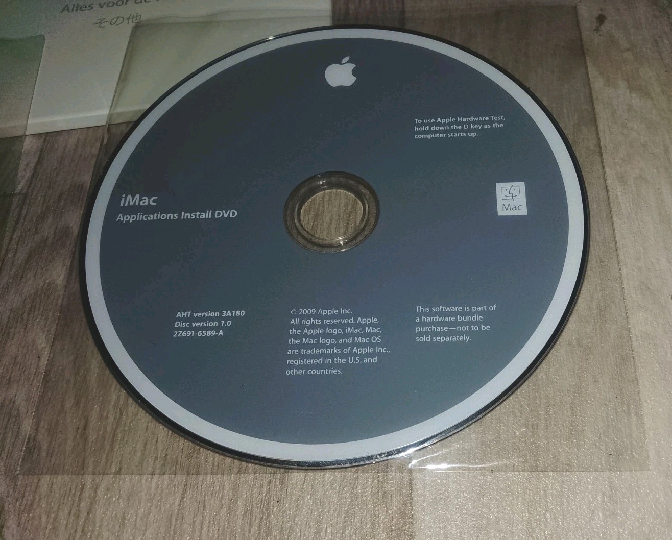 Apple Mac OS X 10.6.1 DVDs 2Z691-6588-A 2Z691-6589-A iMac 21.5′′ Late 2009 A1311
