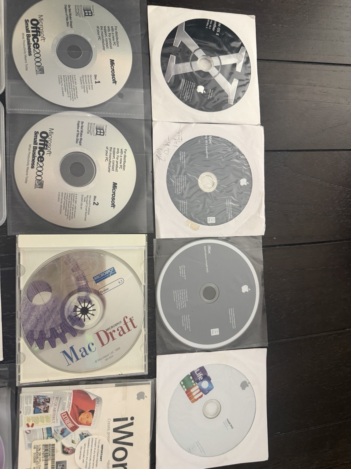 Vintage Apple Mac & Microsoft Software Bundle | iWork,Office 2000,MacOS X, Sims