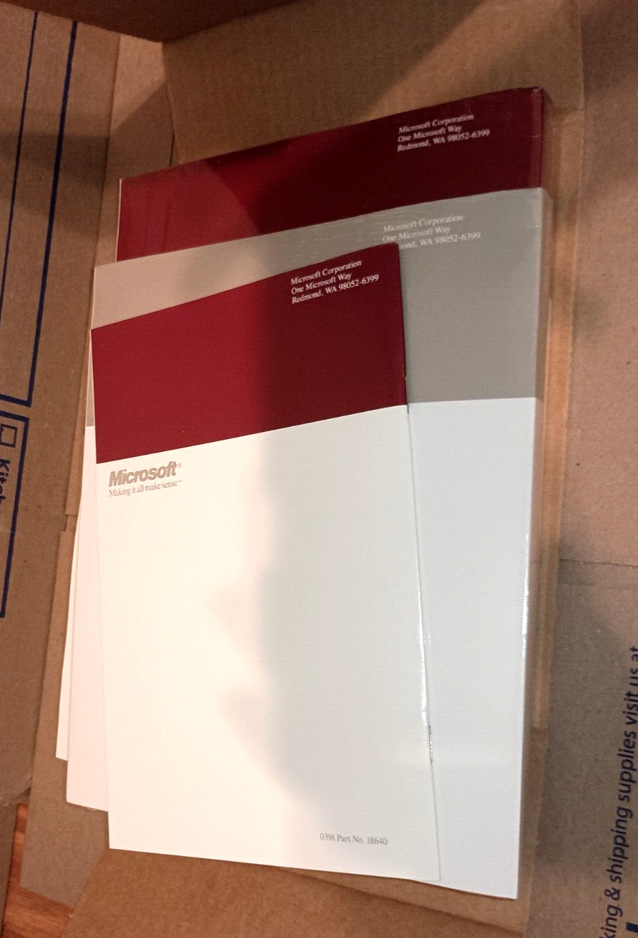 1991 Microsoft Excel for Apple MacIntosh All Manuals are Sealed Never Opened.