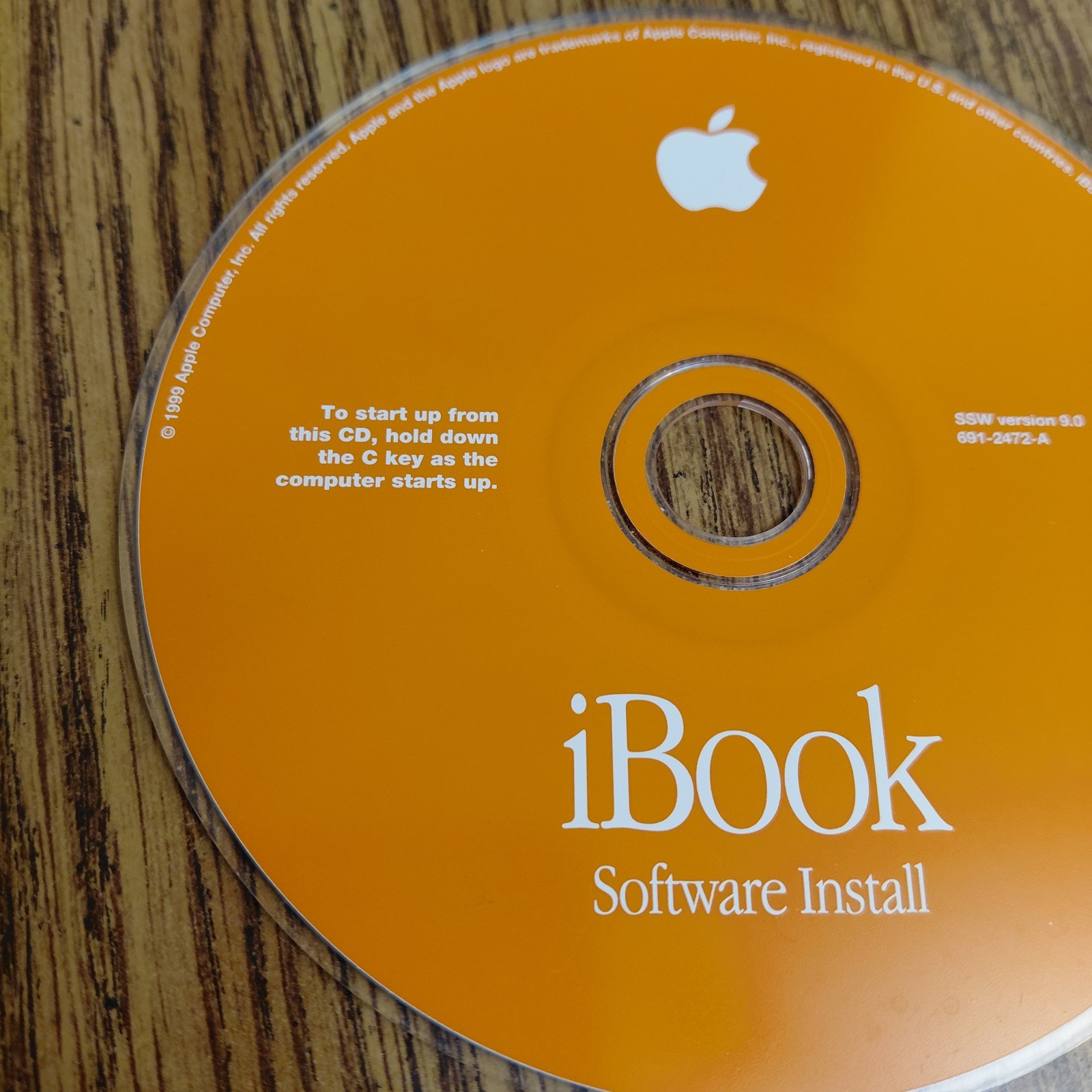 Apple Mac iBook Software Install SSW Version 9.0 691-2472-A 1999 Disc Only