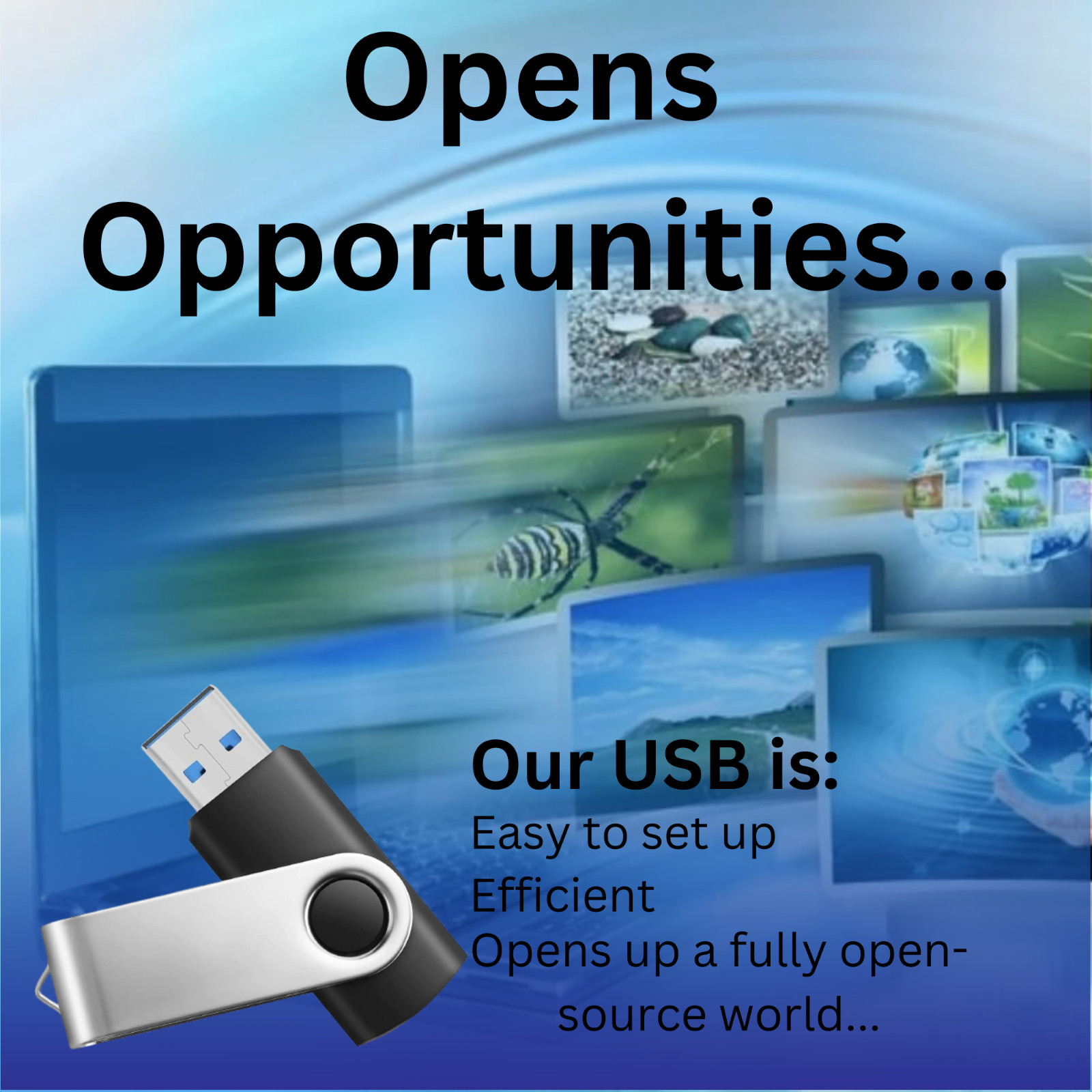 Techs101 Ubuntu 24.04.1 LTS Live OS 8GB Bootable USB Flash Drive