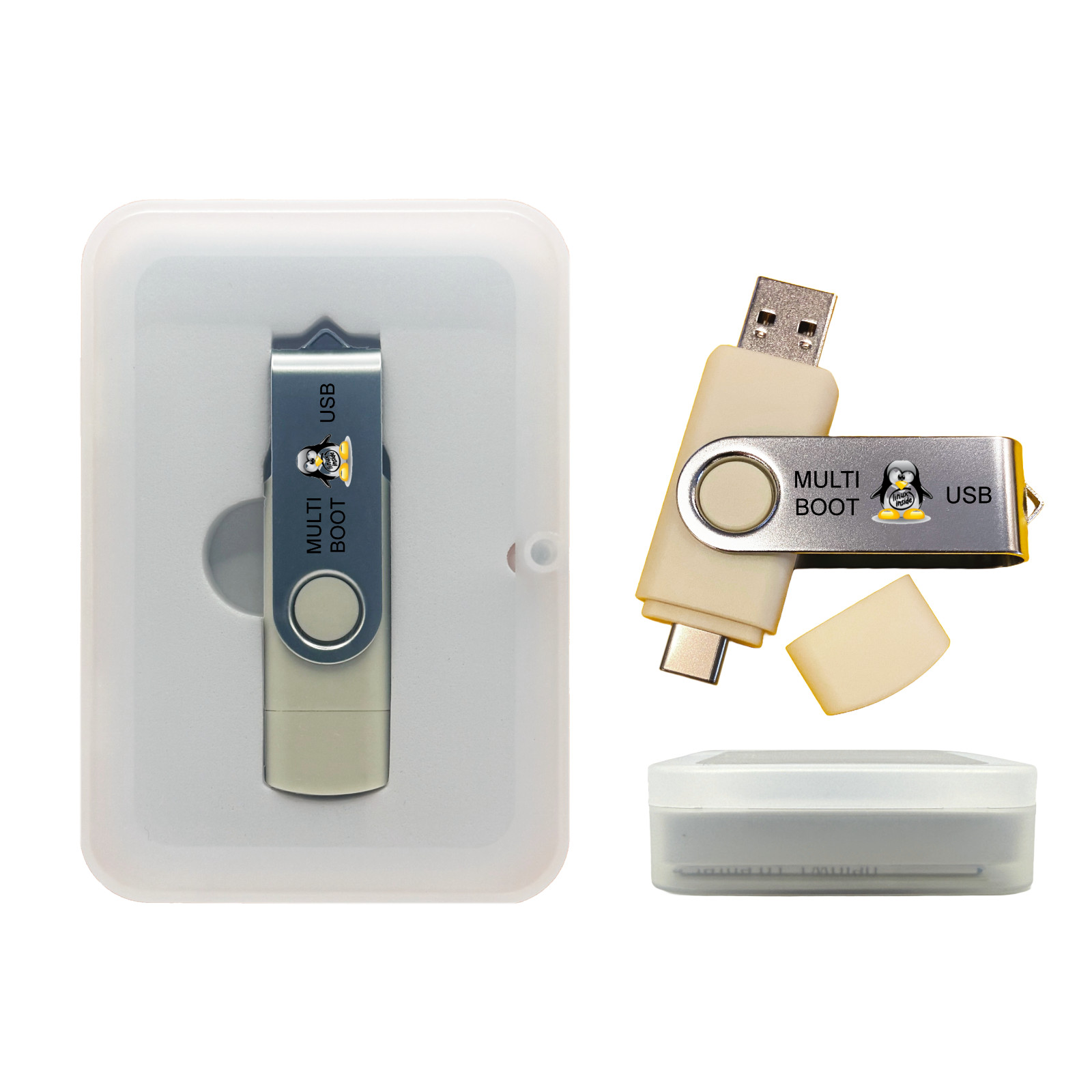 Linux Best OS Collection Set 6-in-1 Bootable Install Live USB Thumb Drive Stick