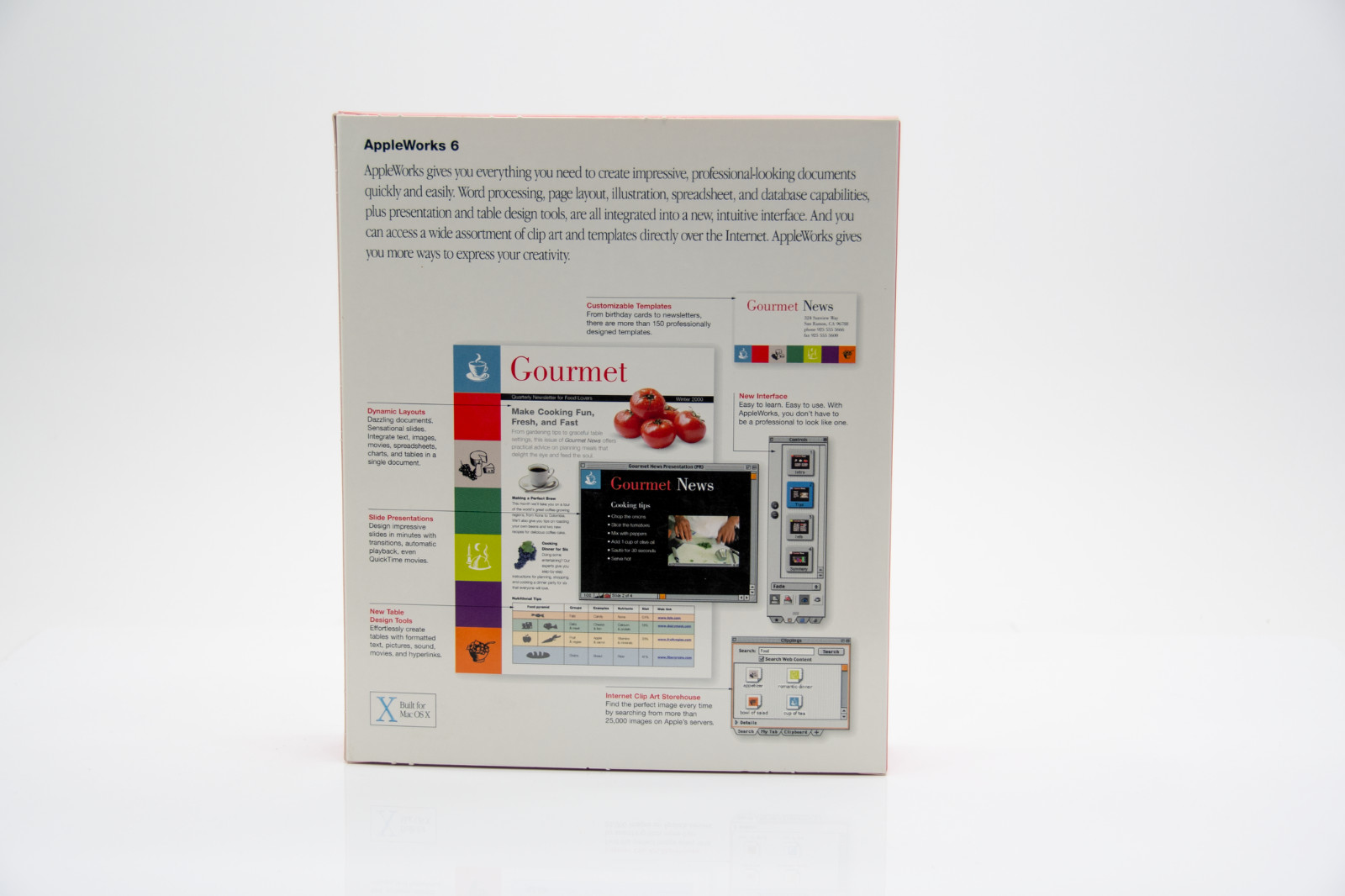 APPLEWORKS 6 Version 6.2 Software Application for Mac OS X Big Box RARE