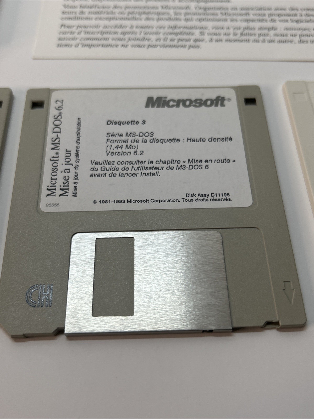 Microsoft MS-DOS 6.2 Upgrade – Big Box With 3.5″ disks – FRENCH