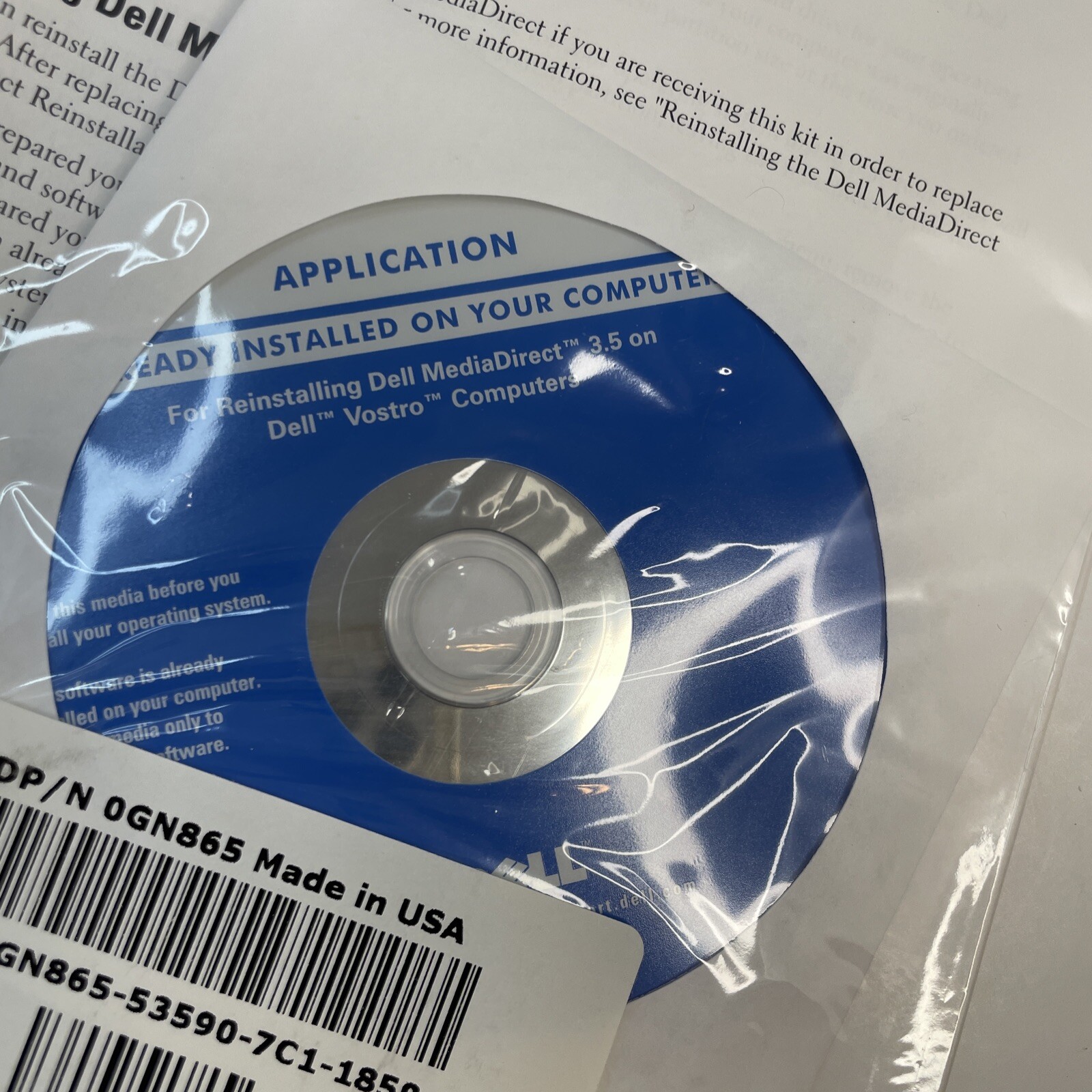 DELL REINSTALLATION CD DVD Vostro