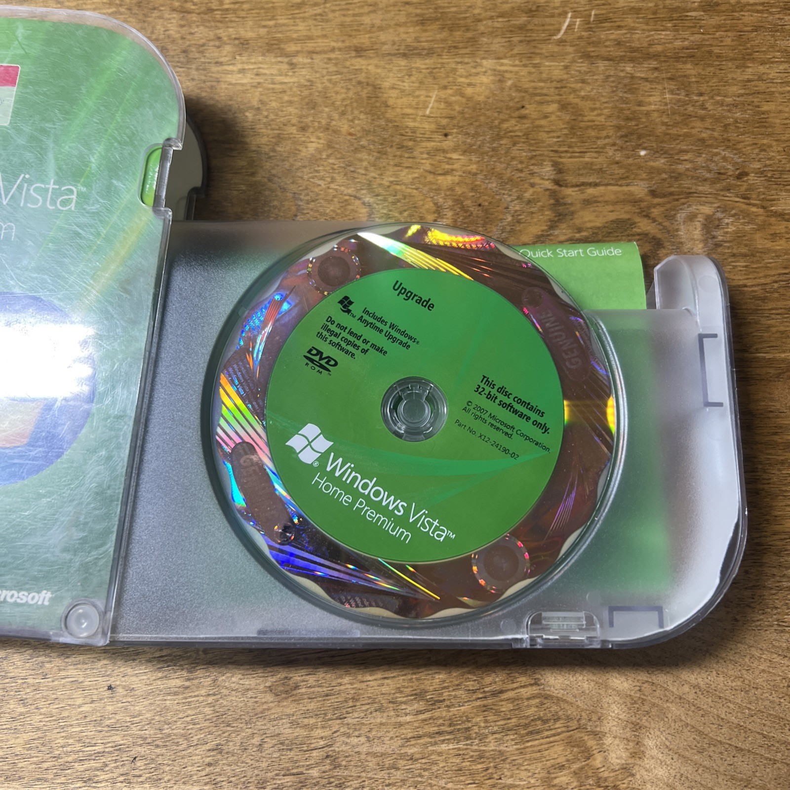 Microsoft Windows Vista Home Premium Upgrade 32-Bit DVD w/ Product Key COA