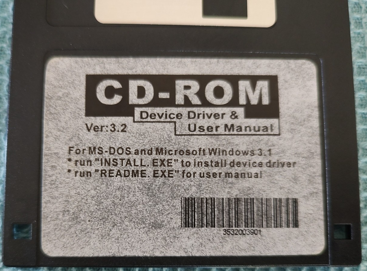 Vtg Floppy 3 Microsoft Windows 3.1 & MS DOS Ver 3.2 Device Driver /User Manual