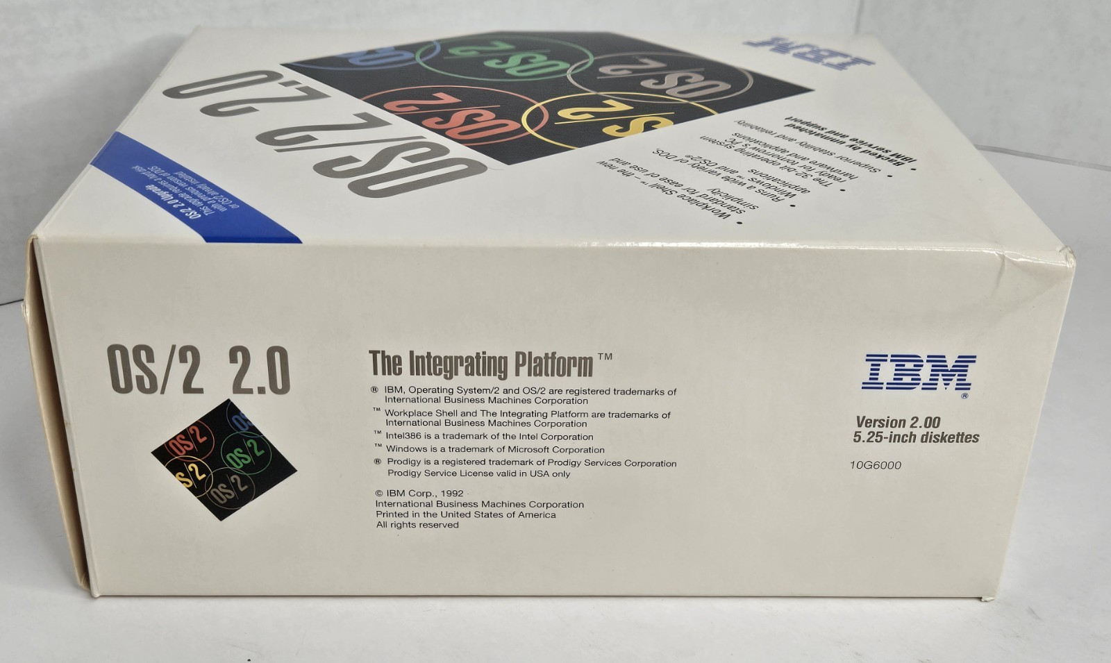 IBM OS/2 VERSION 2.0 WITH 5.25” DISKS Open Box
