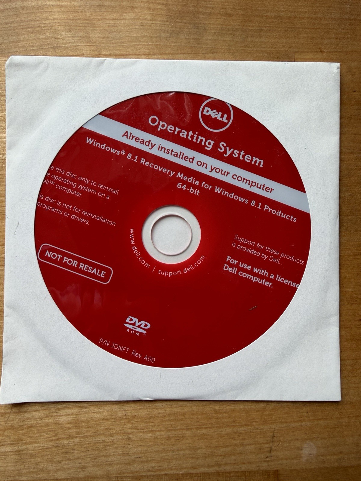 Dell Windows 8.1 64-Bit Install DVD Recovery Media Disc SEALED