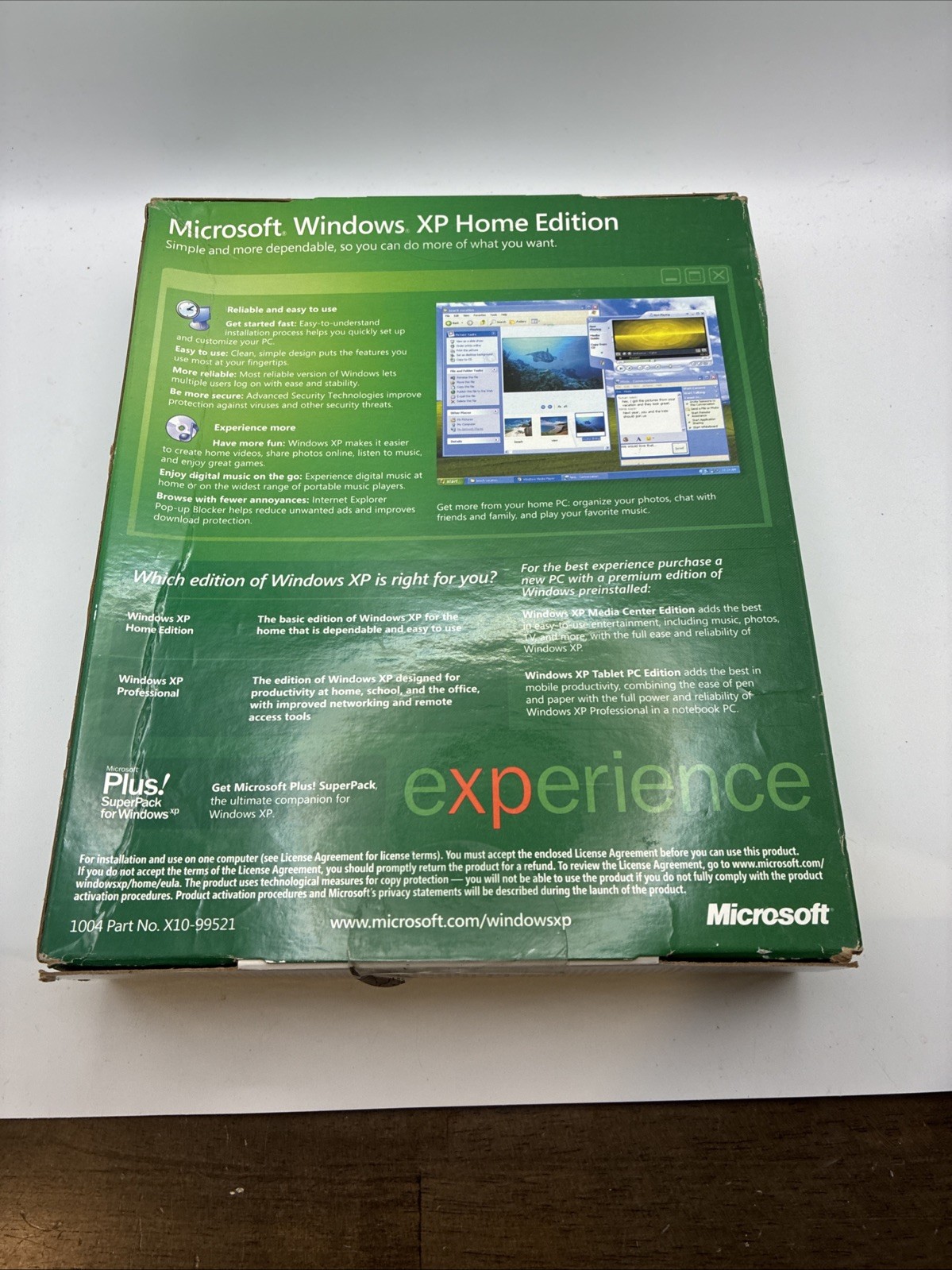 Microsoft Windows XP Home Edition Upgrade Retail Package – NEW SEALED
