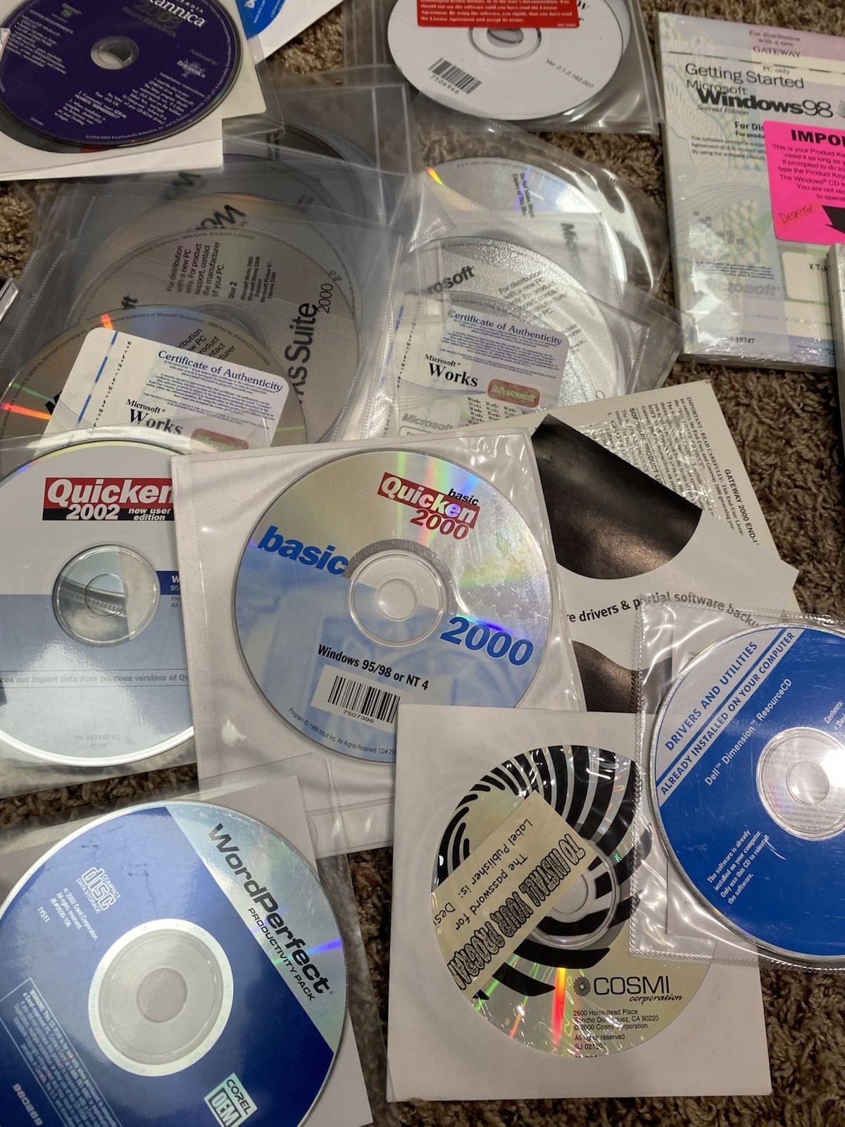 Microsoft Windows 98 Second Edition OEM CD OS Factory Sealed Dell Gateway Lot