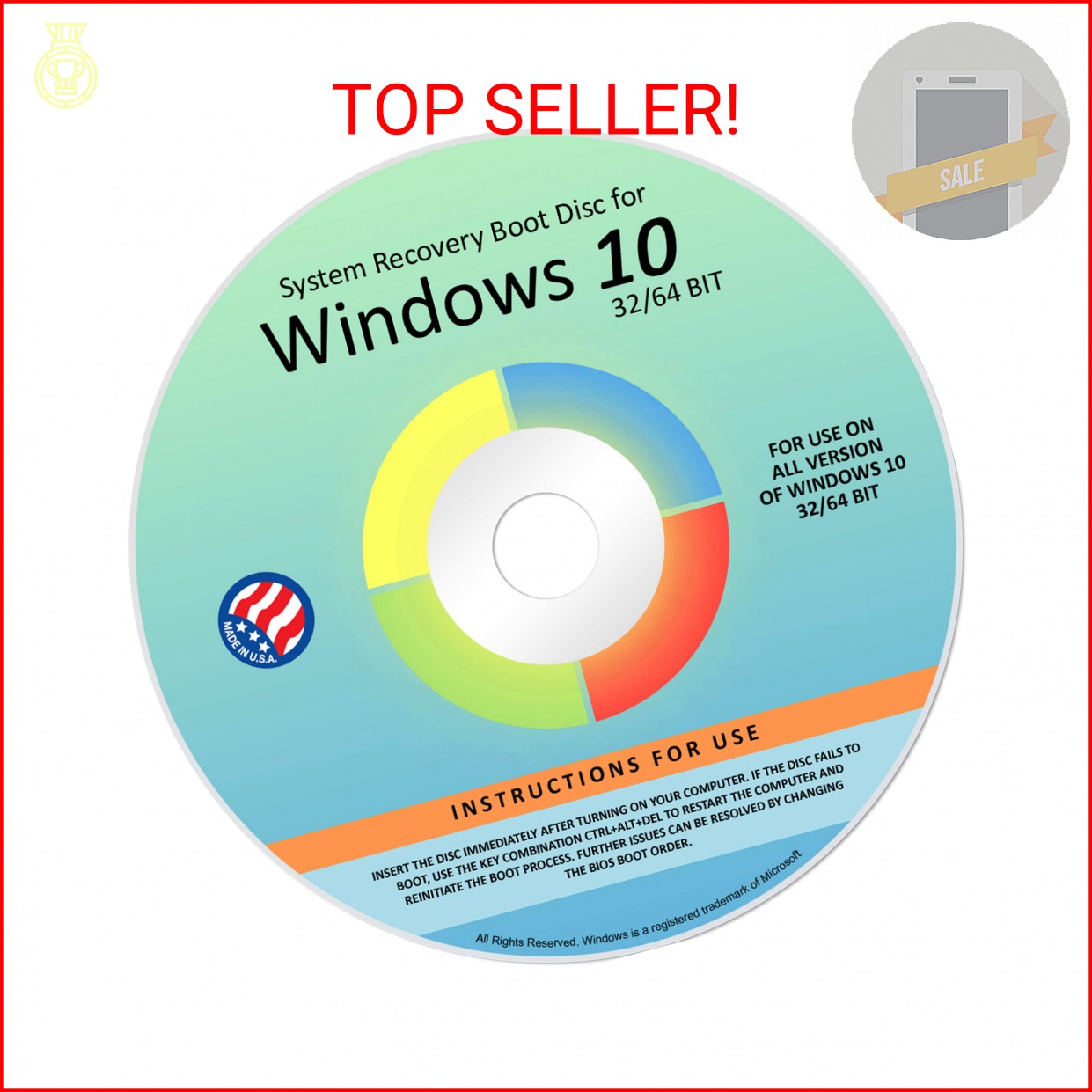 Ralix Reinstall DVD For Windows 10 All Versions 32/64 bit. Recover, Restore, Rep