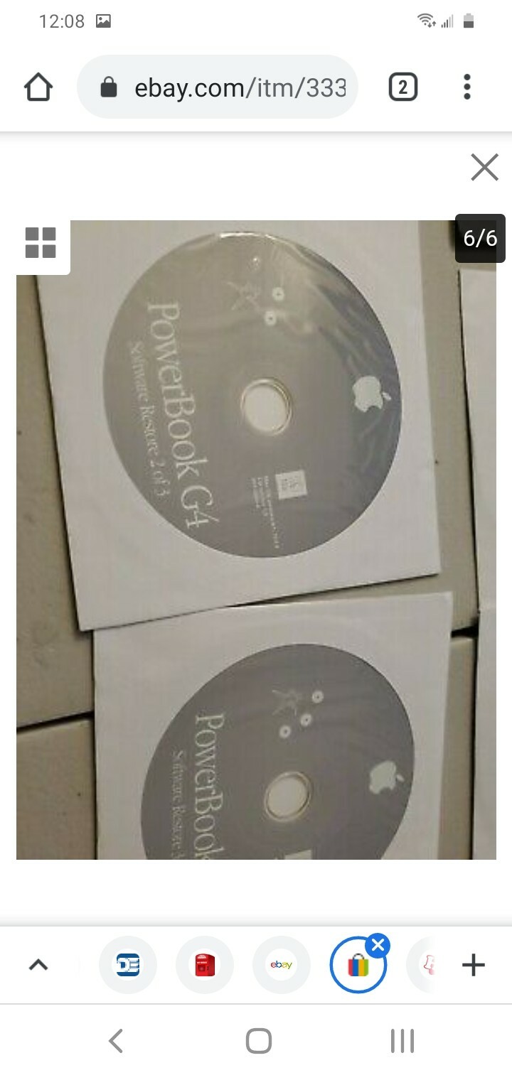 Apple Power Mac G4 Media Restore & OS X Install Discs – 7 Discs