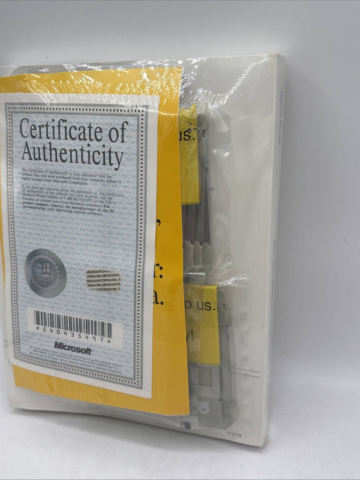 SEALED Microsoft Windows Workgroups PC User’s Guide COA RARE with disks 3.5