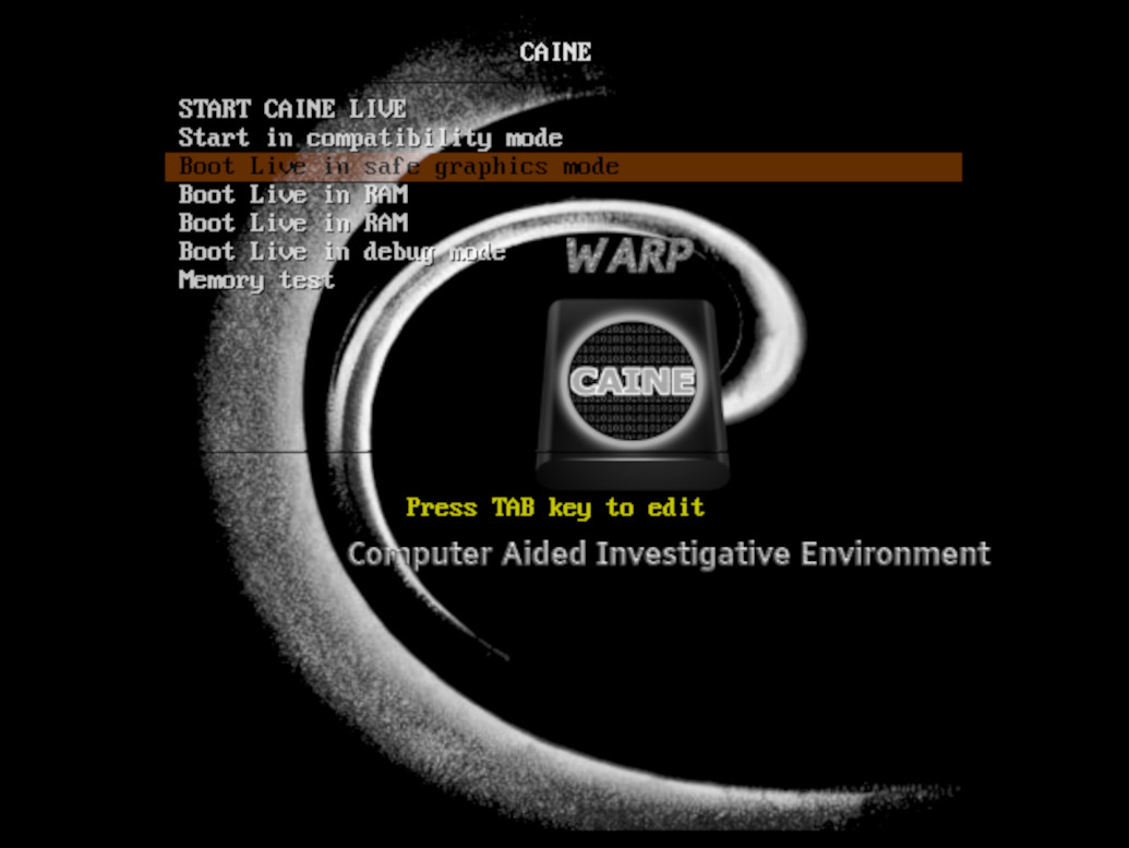 CAINE (Computer Aided INvestigative Environment) GNU/Linux live